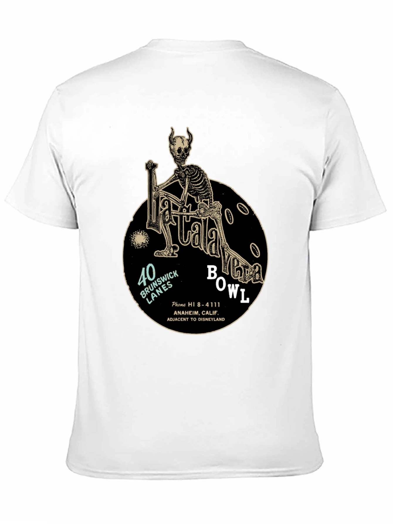 Talavera Bowl Skeleton Graphic Tee - Black