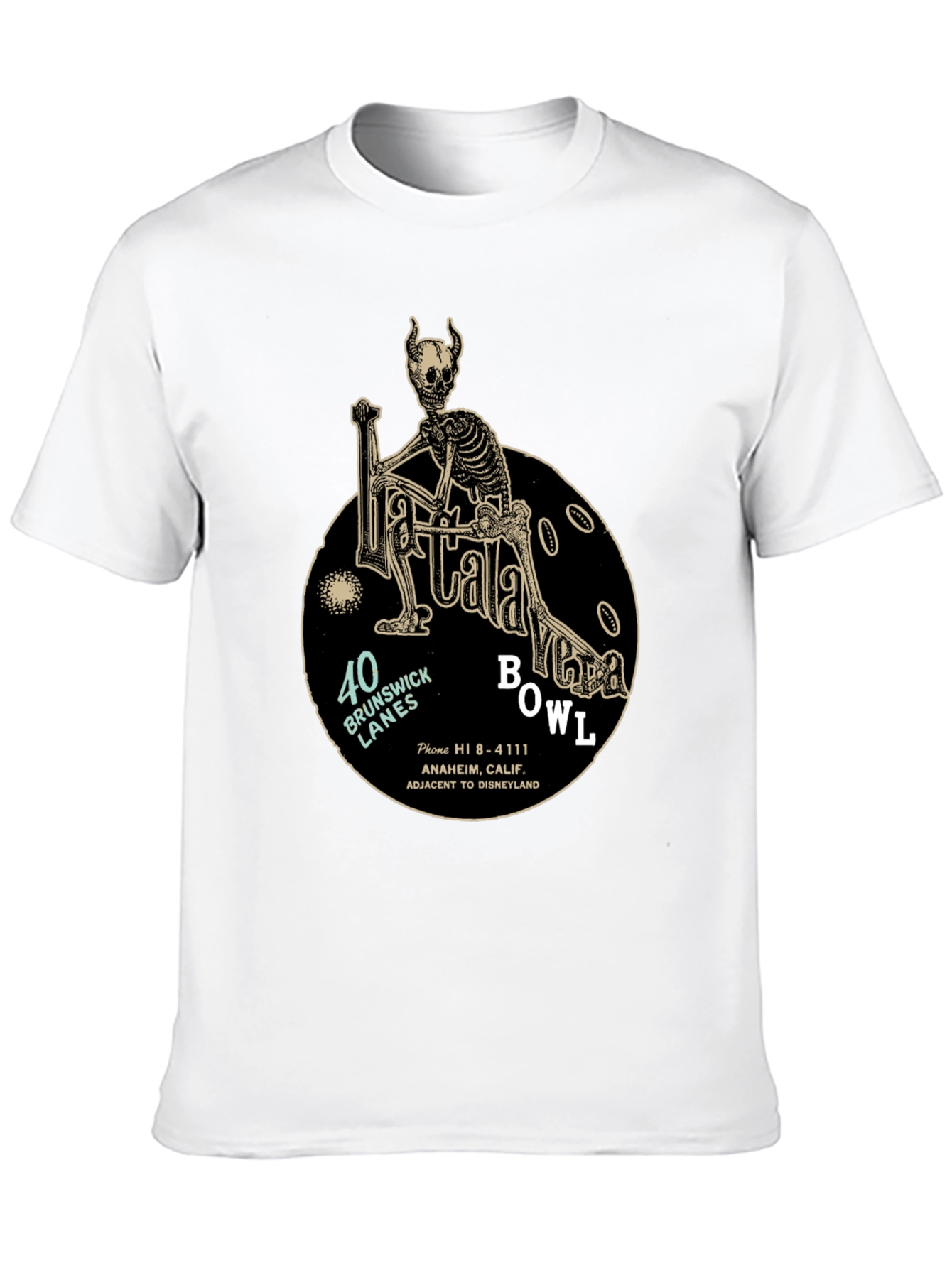 Talavera Bowl Skeleton Graphic Tee - Black