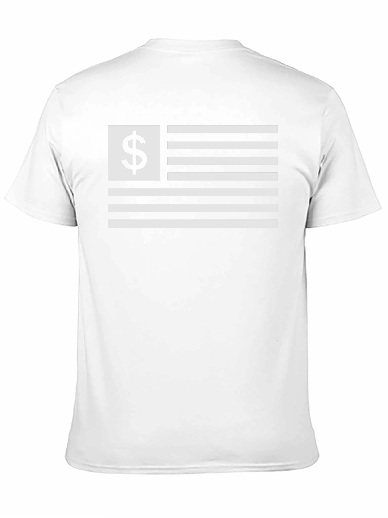 Dollar Flag Graphic Tee - Black Cotton T-Shirt