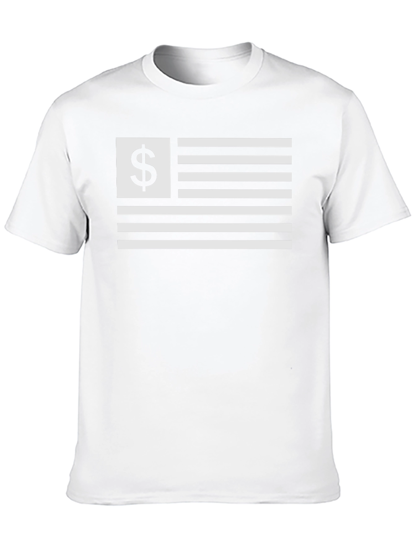 Dollar Flag Graphic Tee - Black Cotton T-Shirt