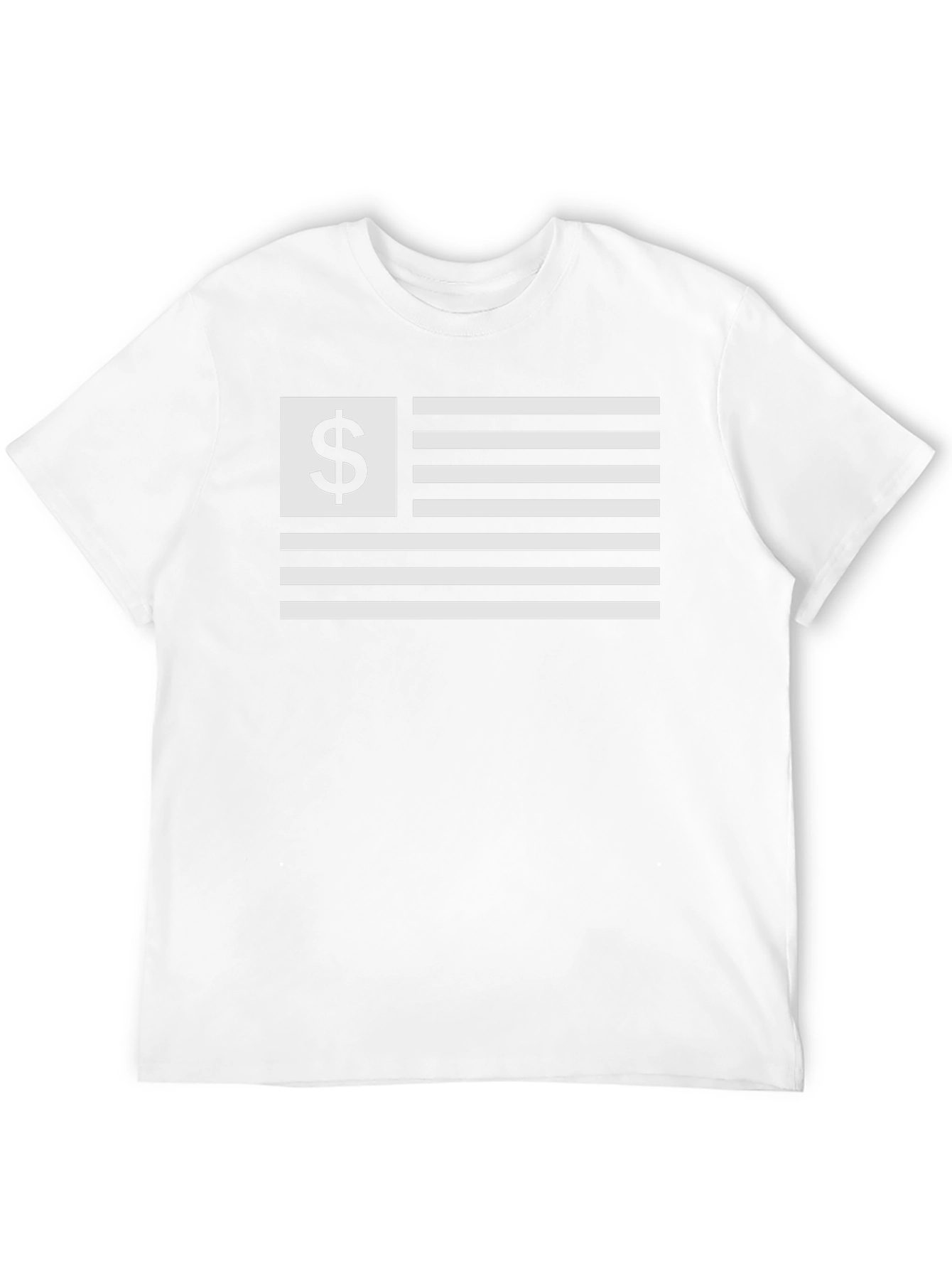 Dollar Flag Graphic Tee - Black Cotton T-Shirt