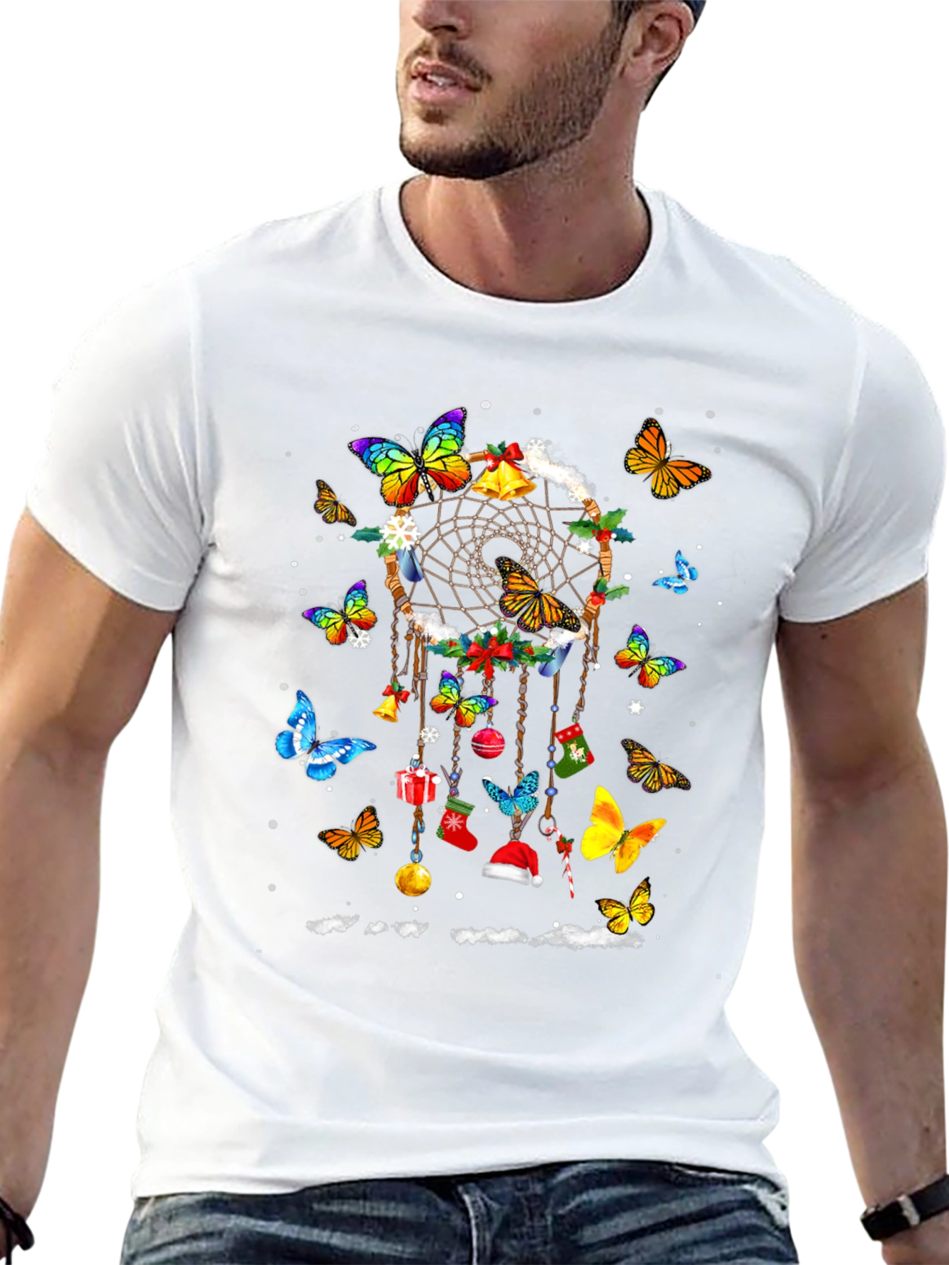 Butterfly Dreamcatcher Christmas Graphic Tee