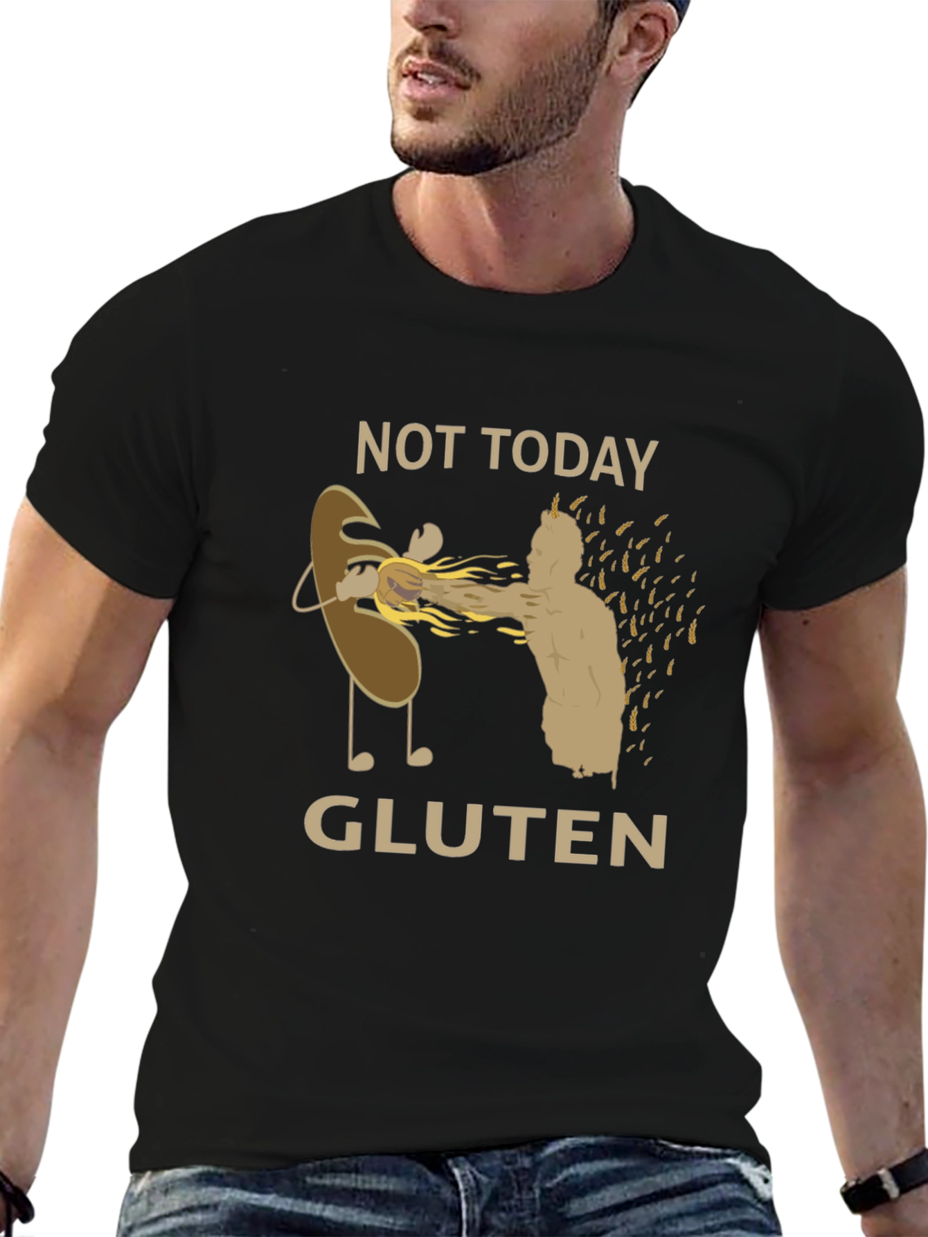 Not Today Gluten Black T-Shirt