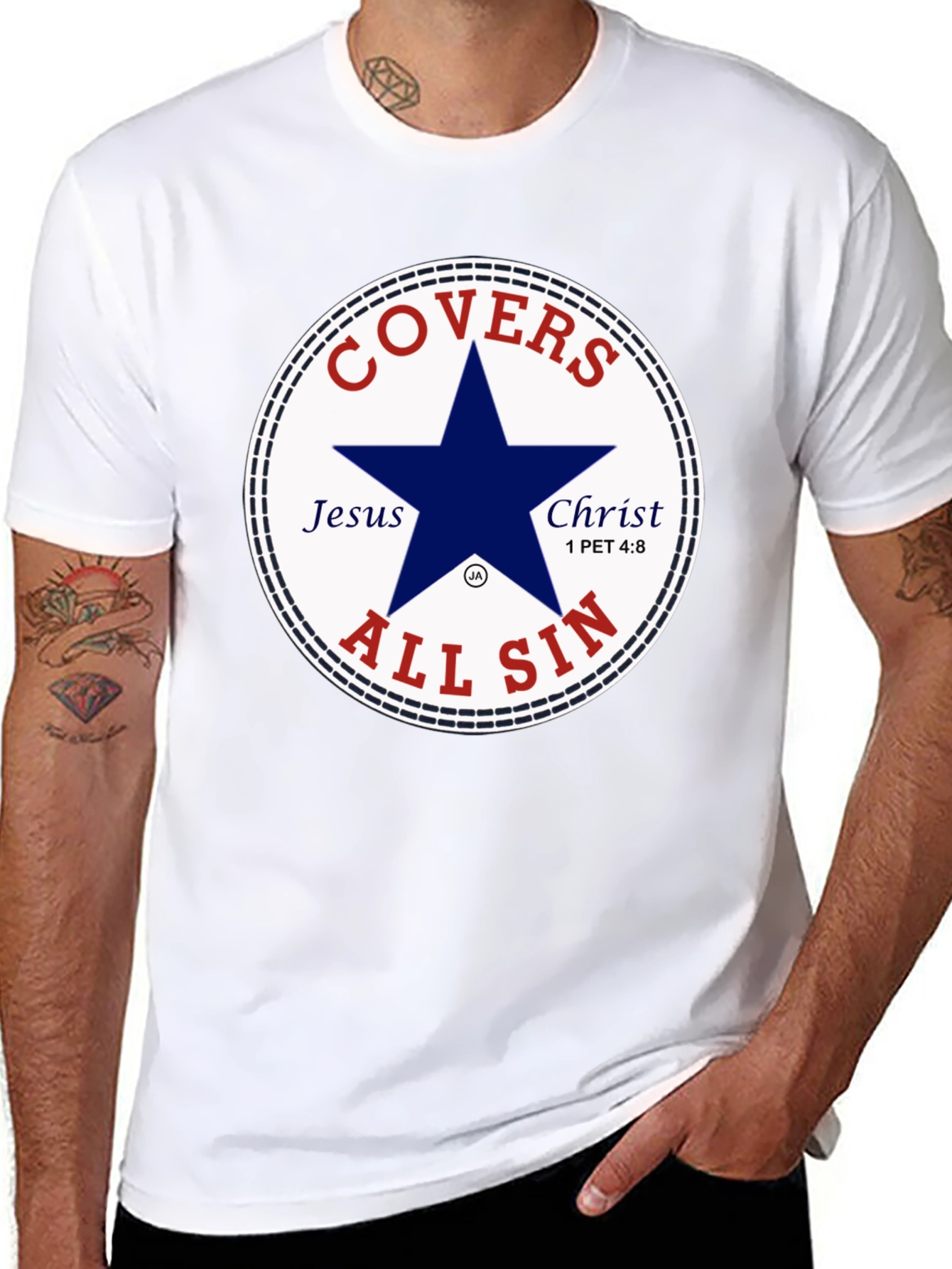 Jesus Christ Covers All Sin T-Shirt