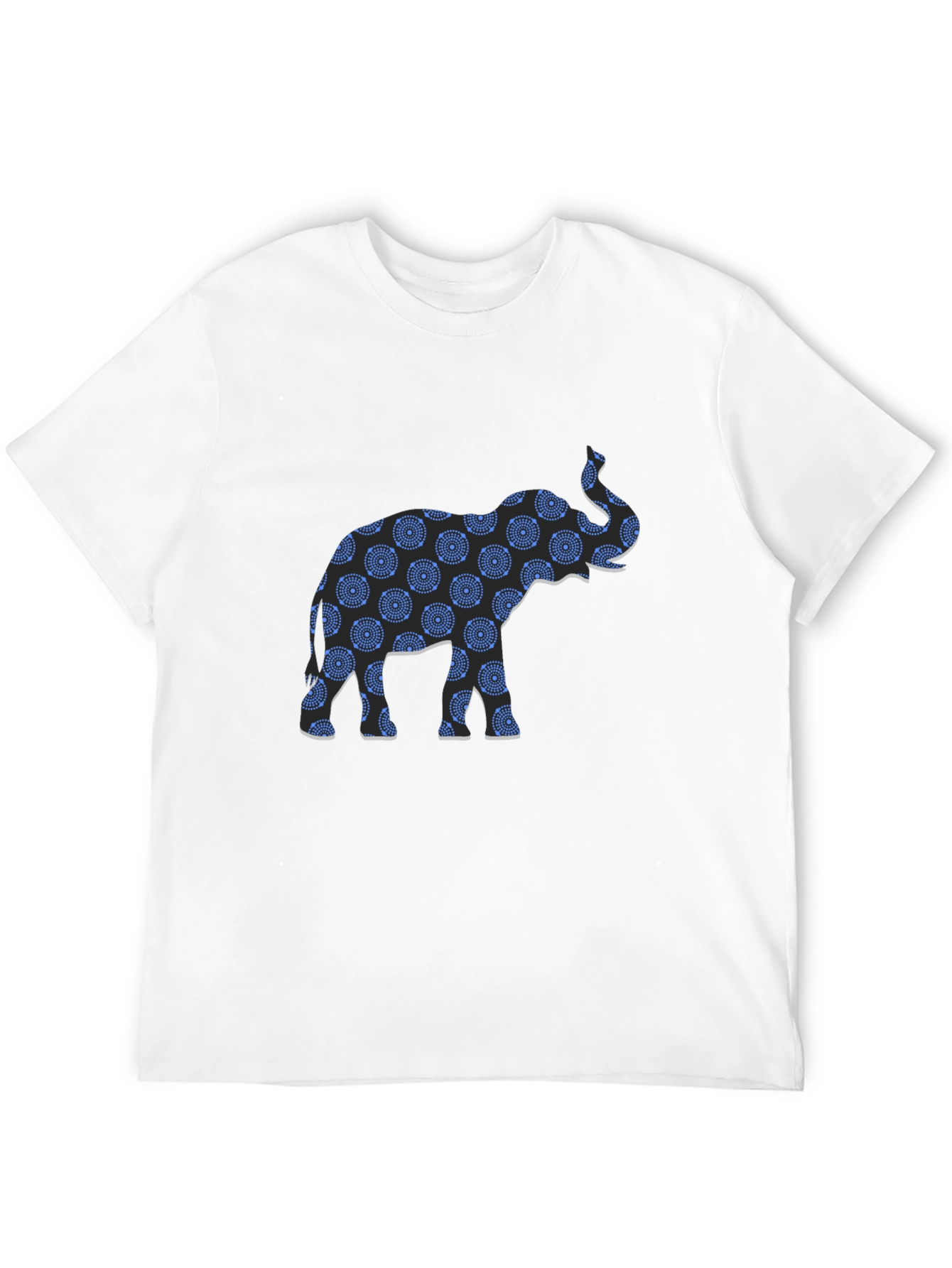 Elephant Print Black T-Shirt