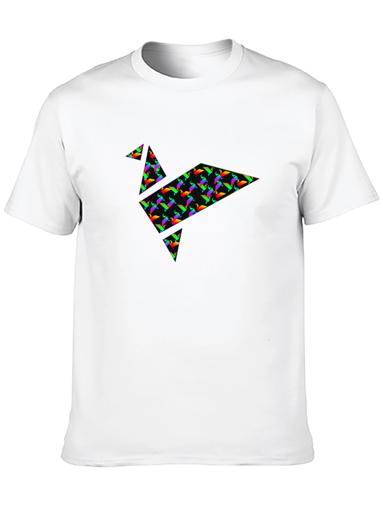 Origami Crane Graphic Tee - Stylish Black T-Shirt