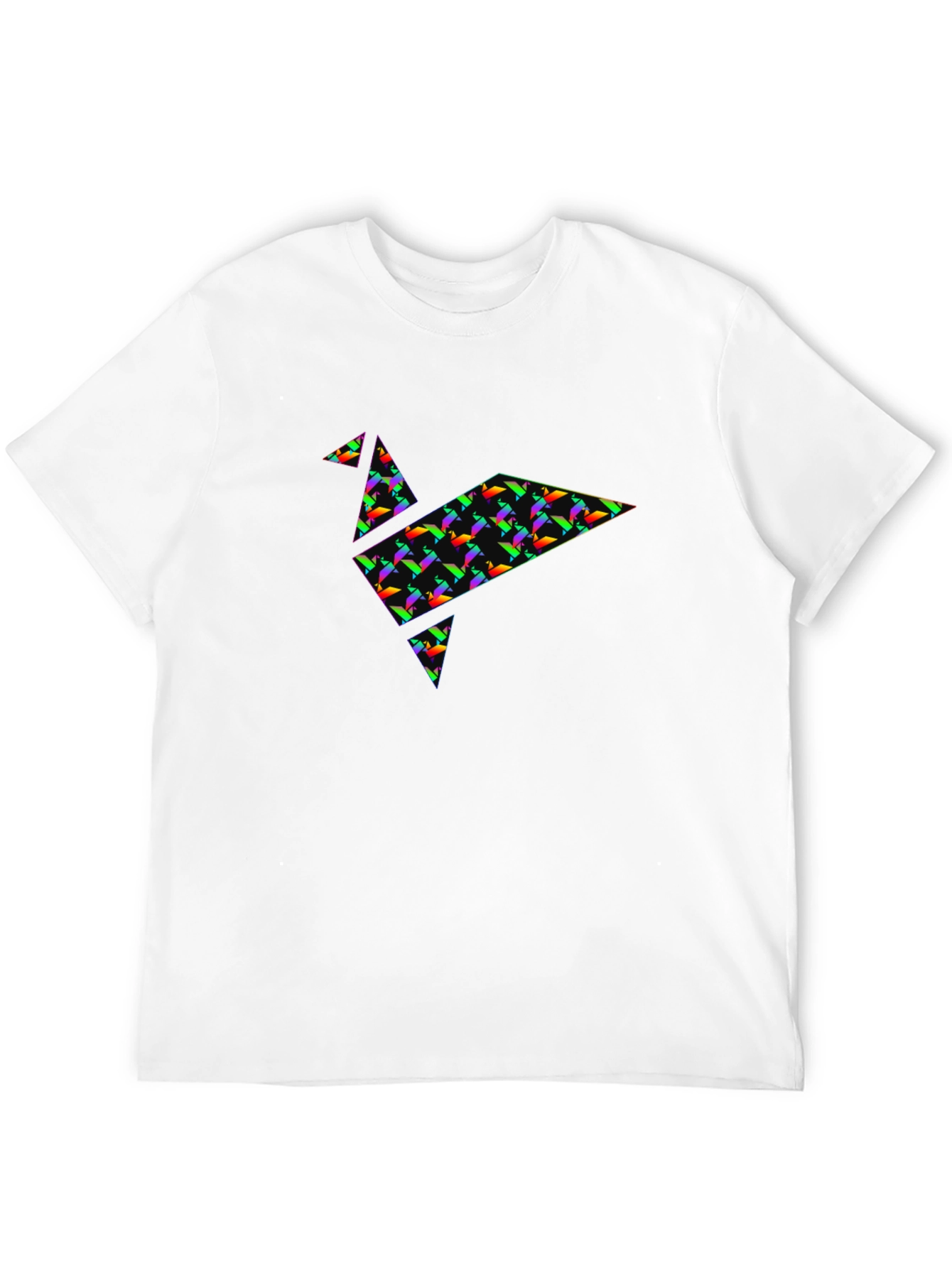 Origami Crane Graphic Tee - Stylish Black T-Shirt