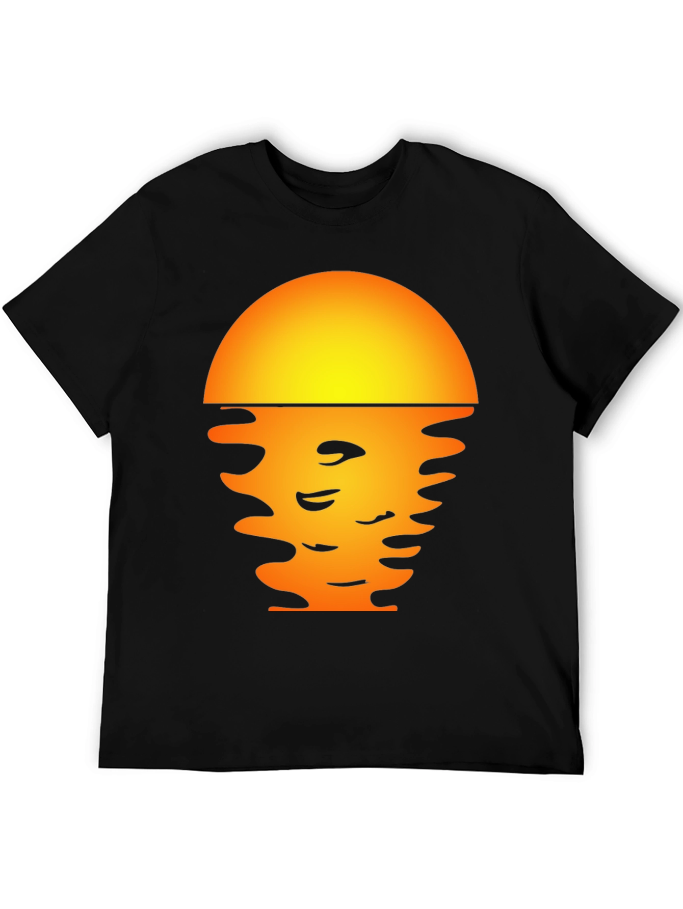 Sunset Graphic Tee - Stylish Black T-Shirt