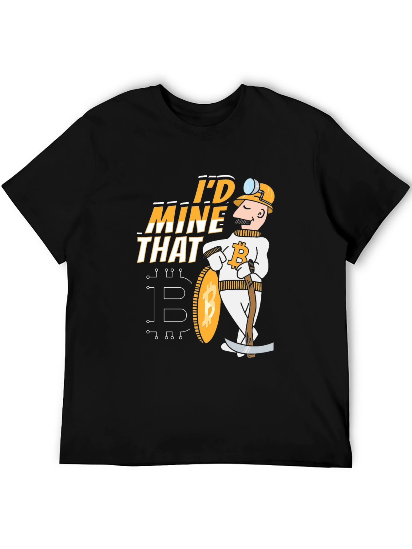 Id Mine That Bitcoin Miner Graphic Tee - Black