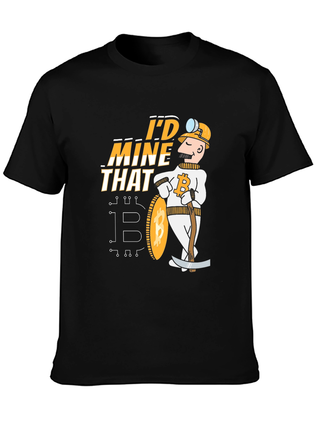 Id Mine That Bitcoin Miner Graphic Tee - Black