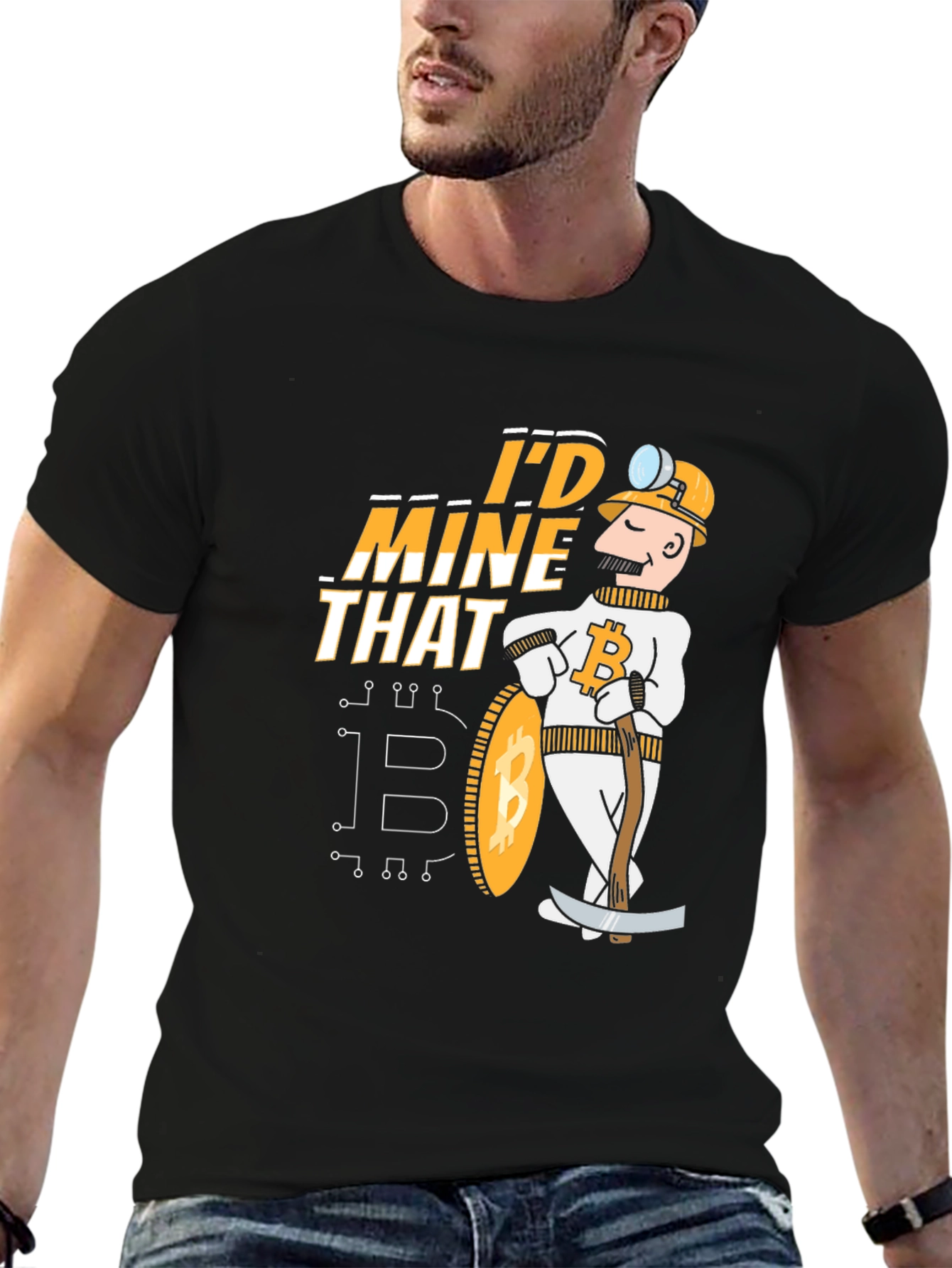 Id Mine That Bitcoin Miner Graphic Tee - Black