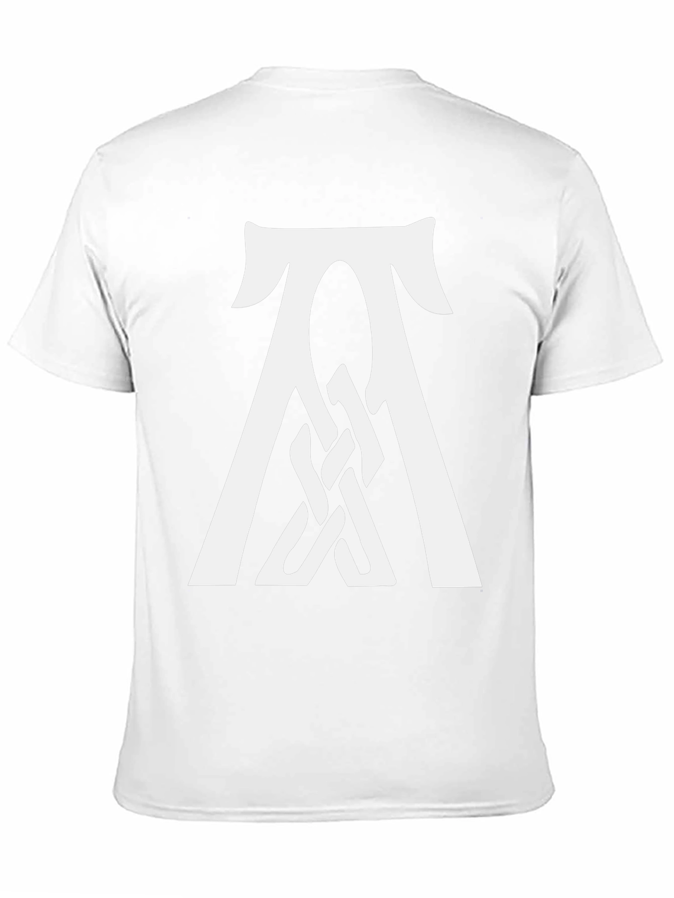 Black T-Shirt with White Celtic Knot Symbol