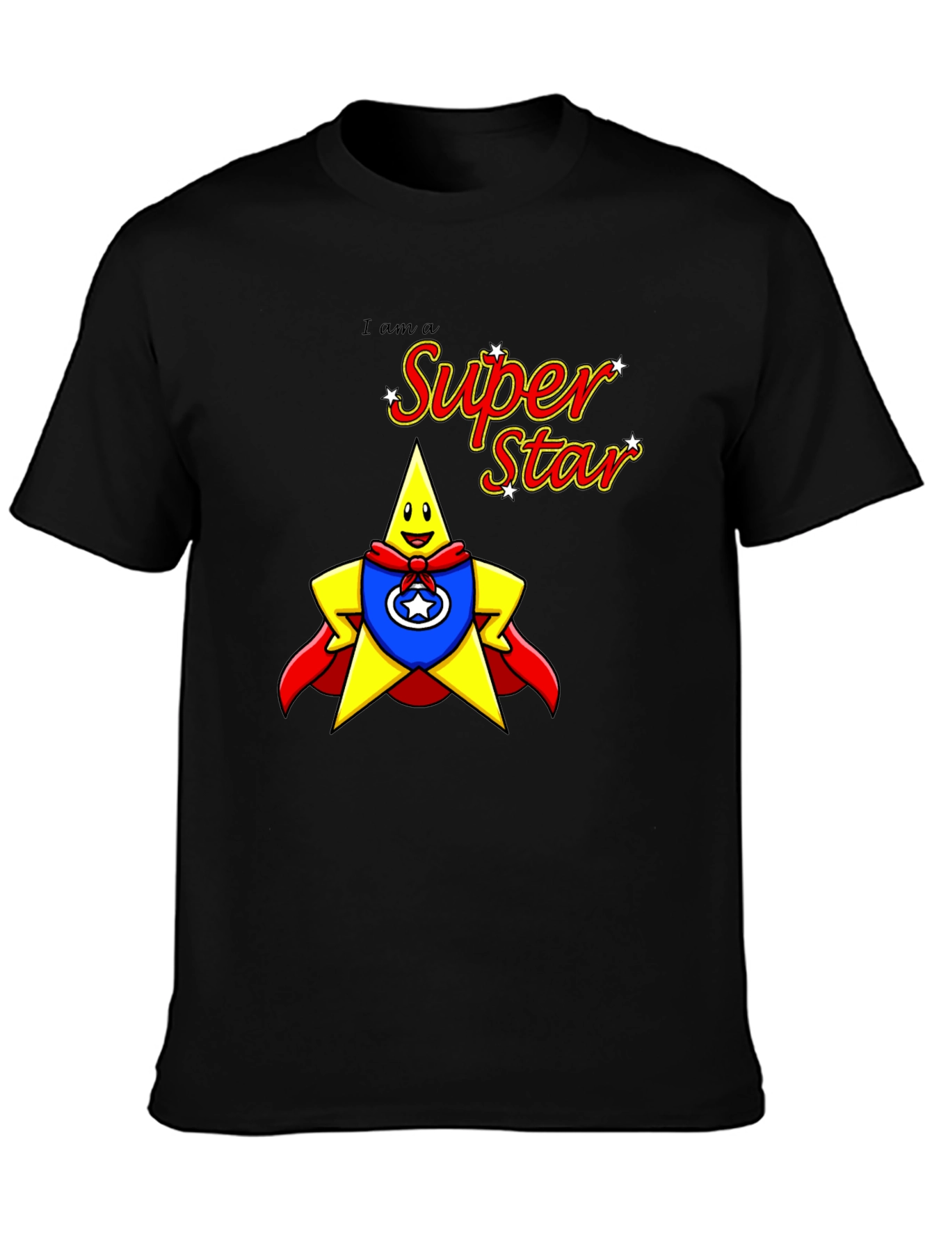Super Star Graphic Black Tee