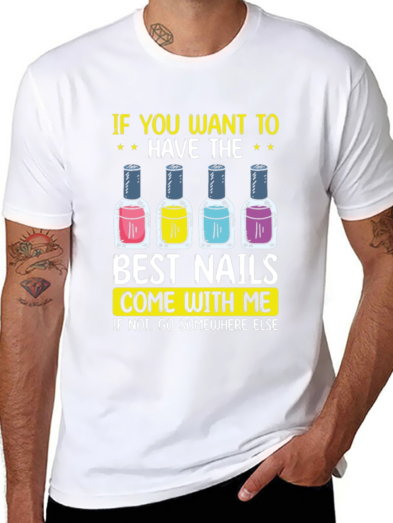 Best Nails Graphic Tee - Nail Polish Design