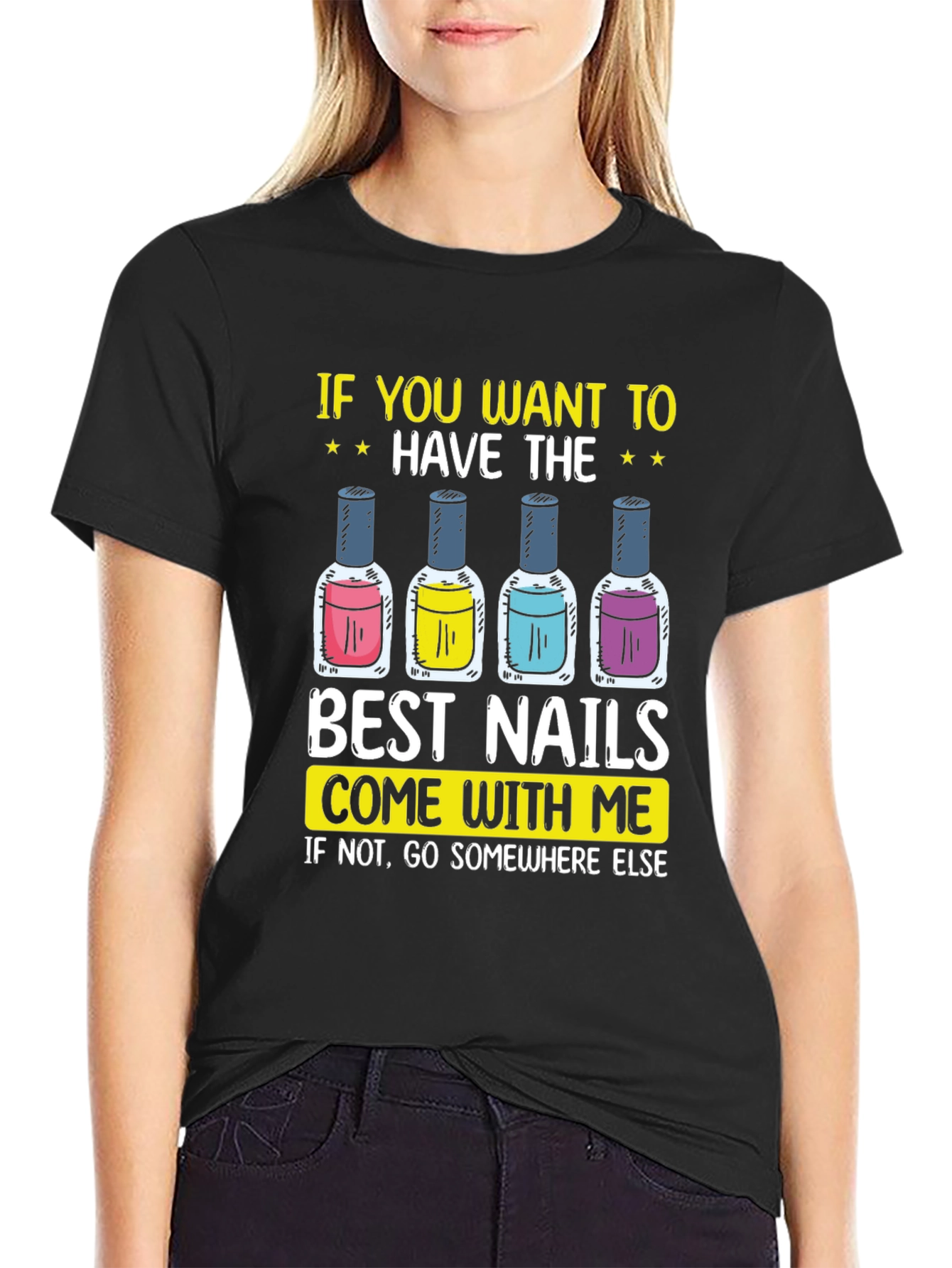 Best Nails Graphic Tee - Nail Polish Design