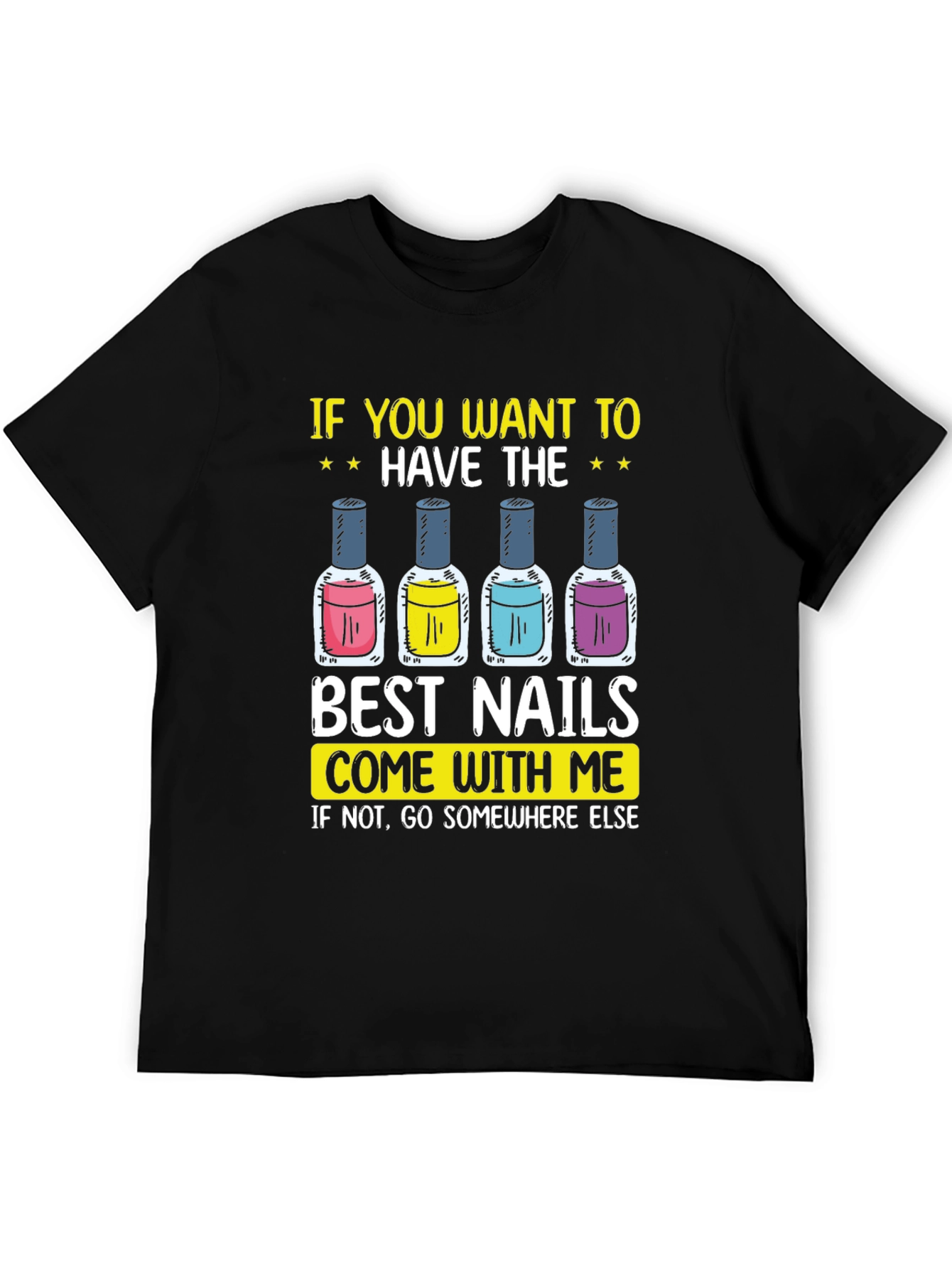 Best Nails Graphic Tee - Nail Polish Design