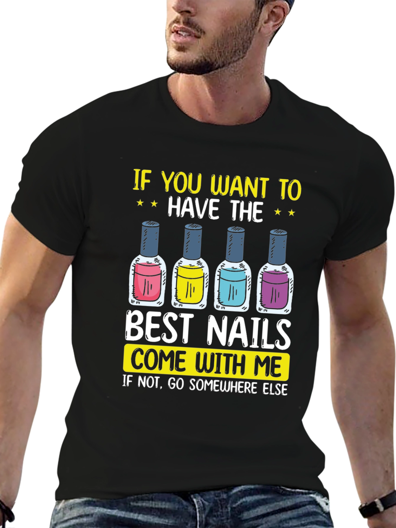 Best Nails Graphic Tee - Nail Polish Design