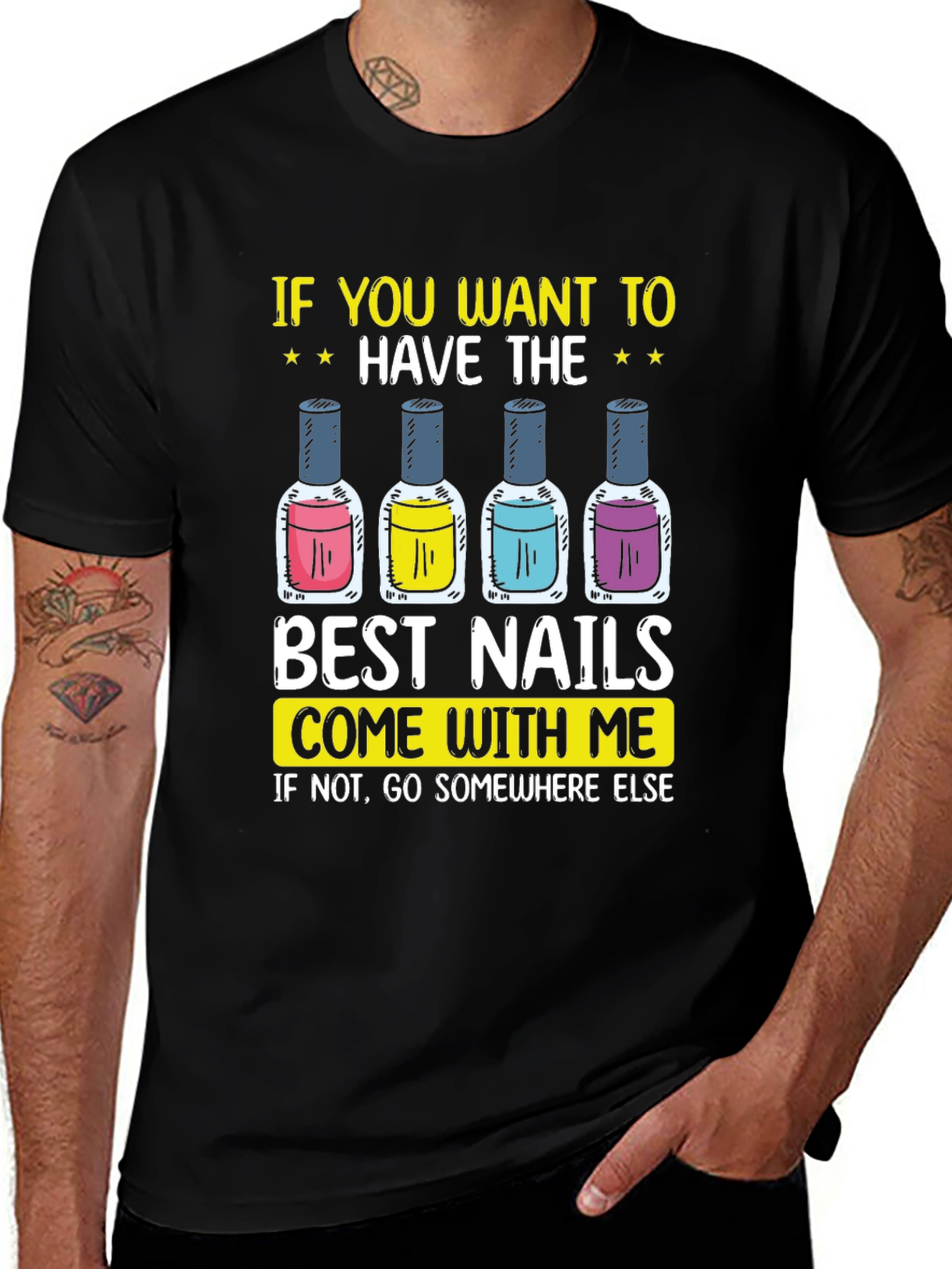 Best Nails Graphic Tee - Nail Polish Design