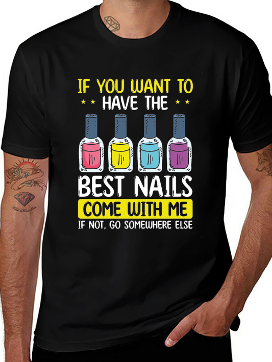 Best Nails Graphic Tee - Nail Polish Design