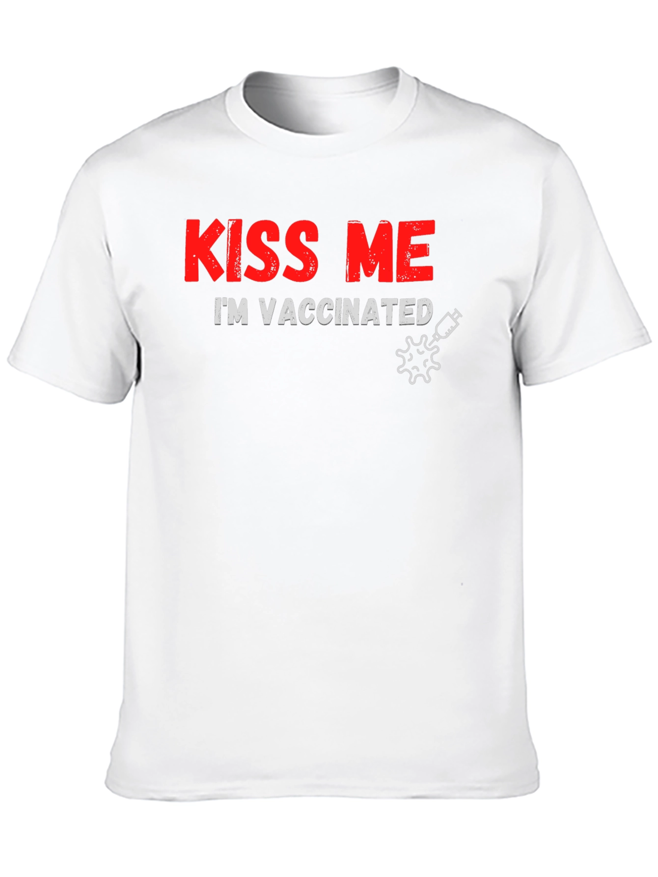 Kiss Me Im Vaccinated Black T-Shirt