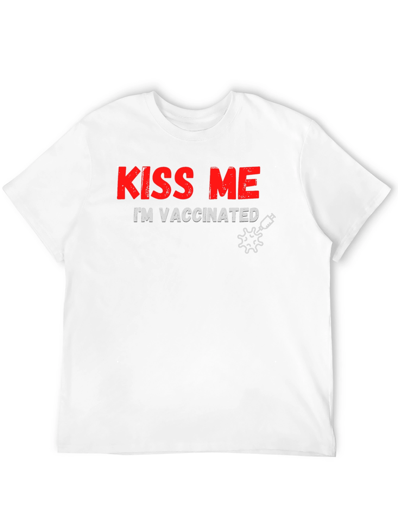 Kiss Me Im Vaccinated Black T-Shirt