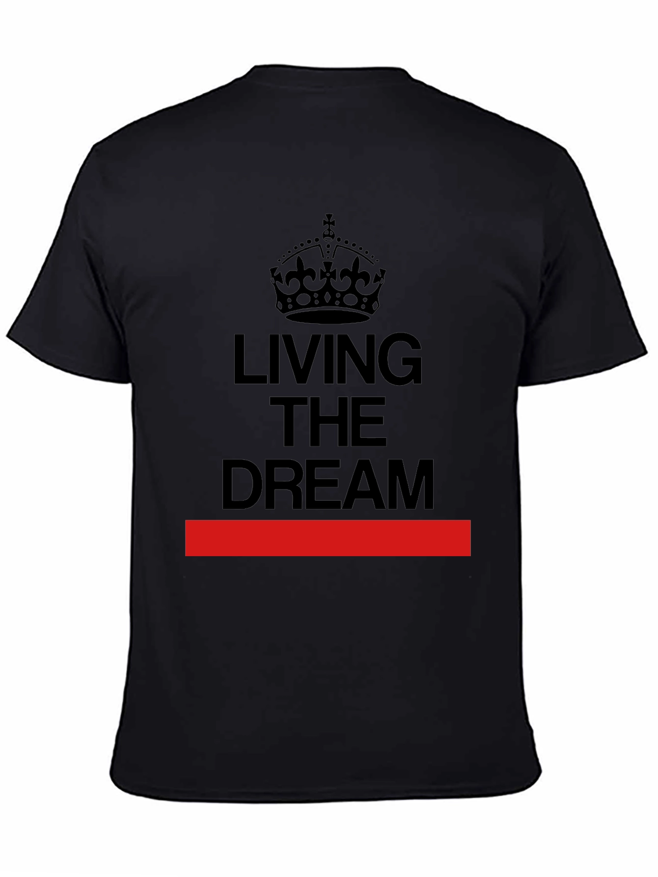 Living The Dream Crown Graphic Black T-Shirt
