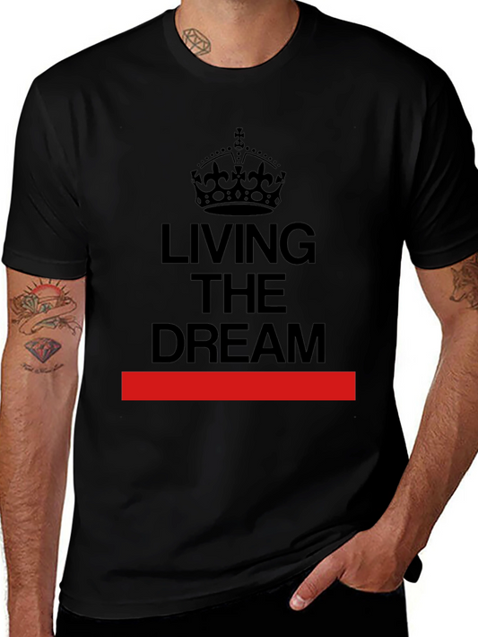 Living The Dream Crown Graphic Black T-Shirt