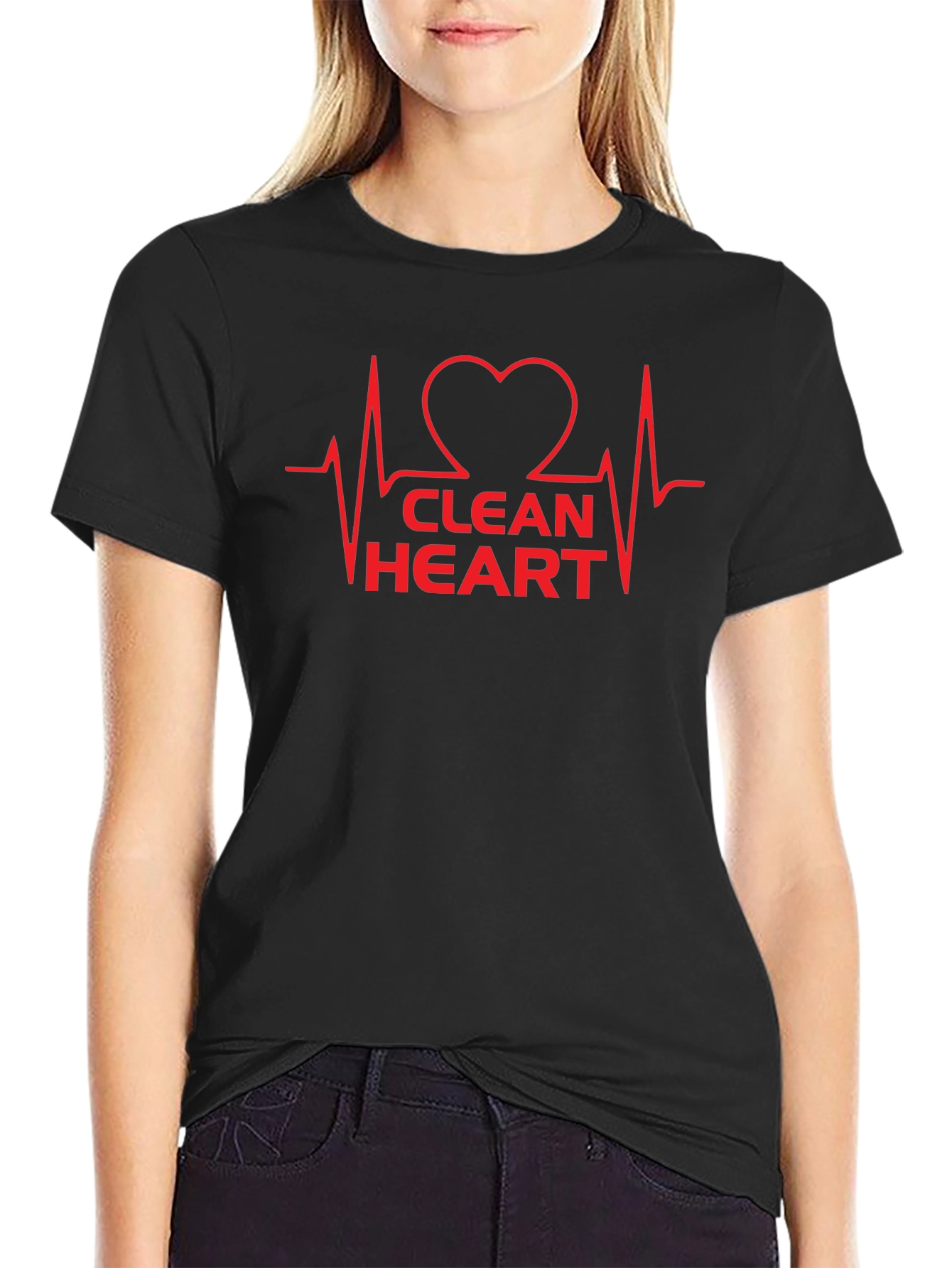 Clean Heart T-Shirt - Red Graphic Tee