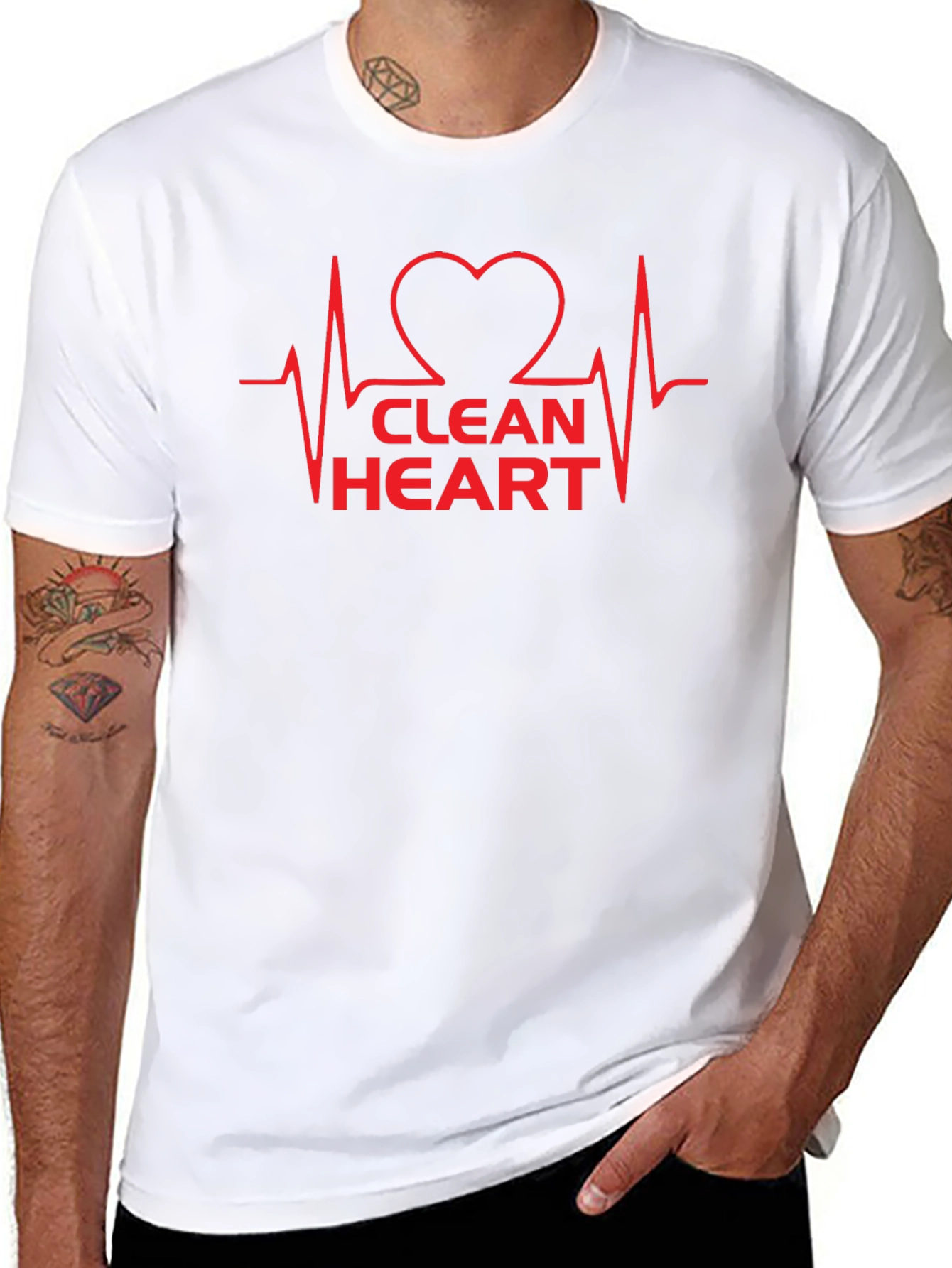 Clean Heart T-Shirt - Red Graphic Tee