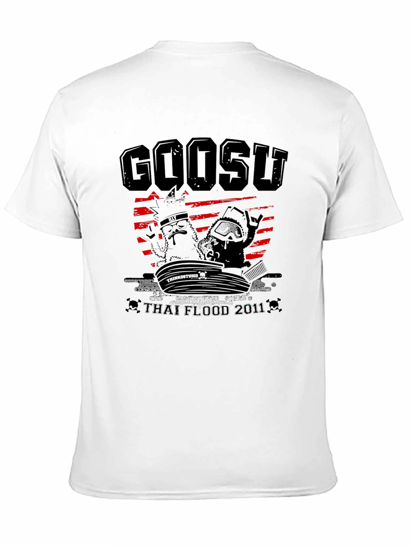 Goosu Thai Flood 2011 Black T-Shirt