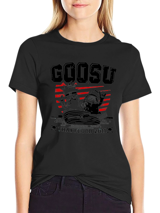 Goosu Thai Flood 2011 Black T-Shirt