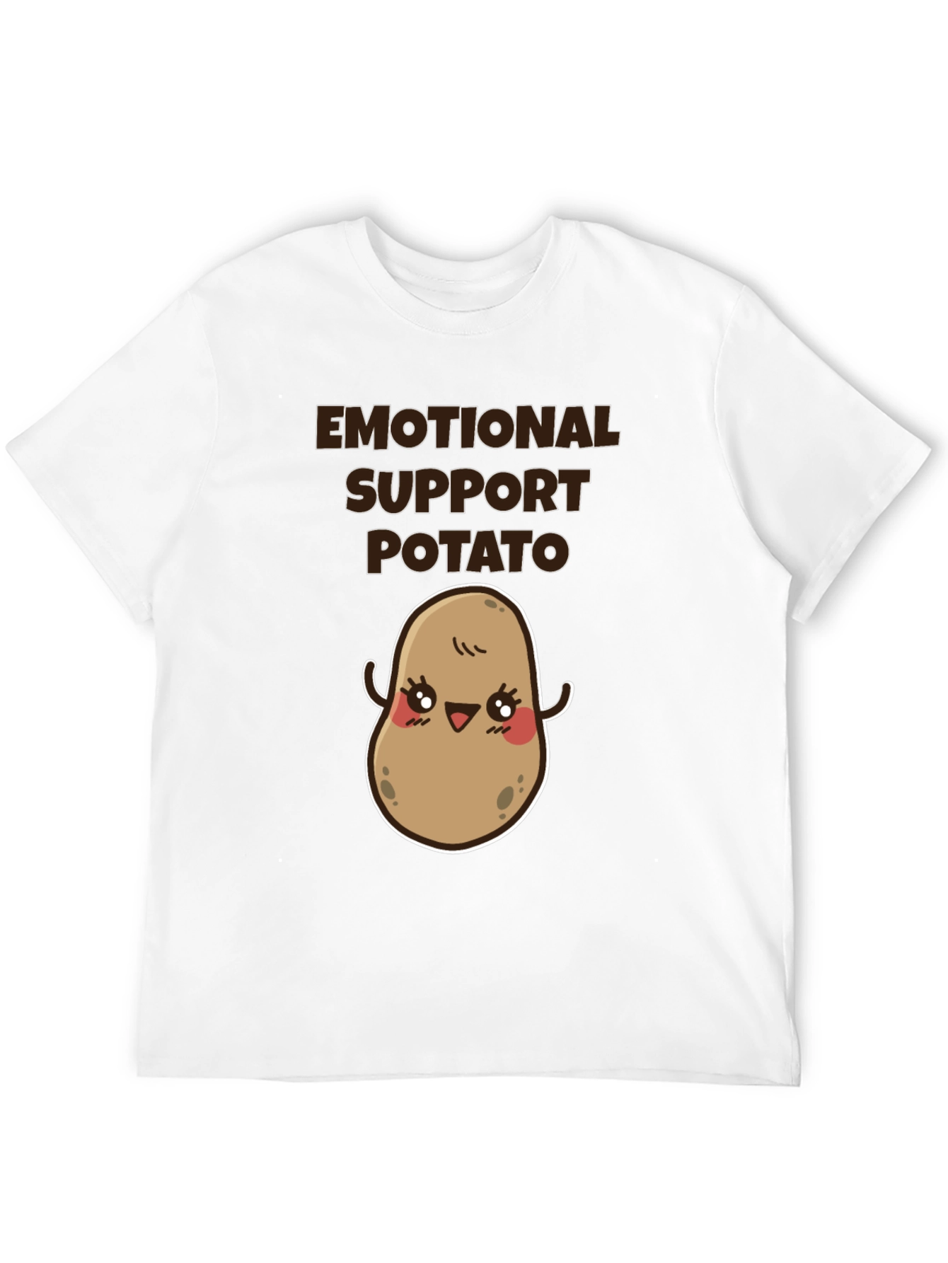 Emotional Support Potato T-Shirt - Cute Cartoon Design