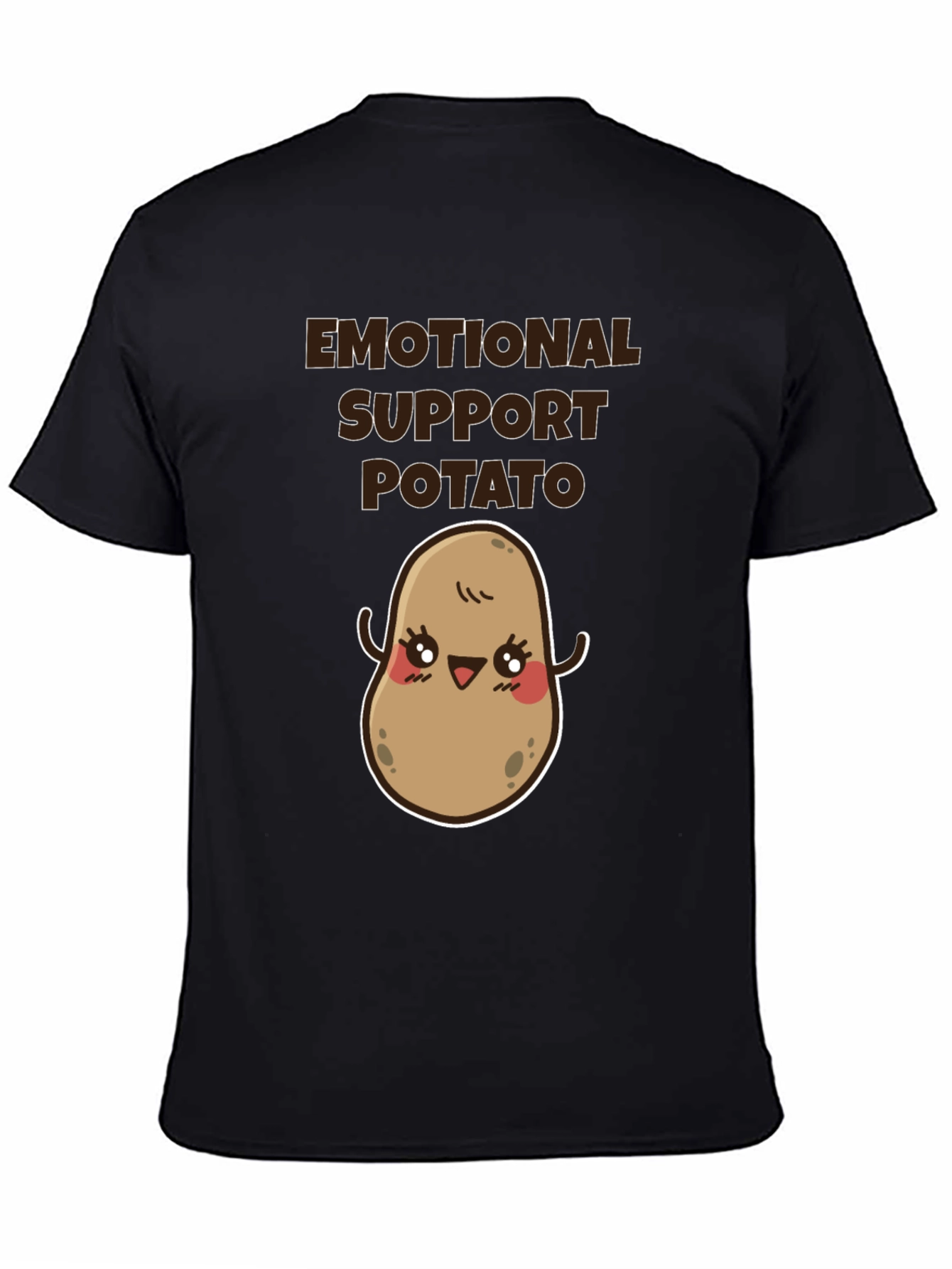 Emotional Support Potato T-Shirt - Cute Cartoon Design