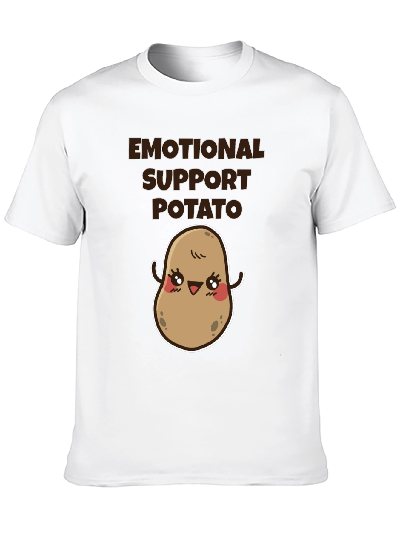 Emotional Support Potato T-Shirt - Cute Cartoon Design