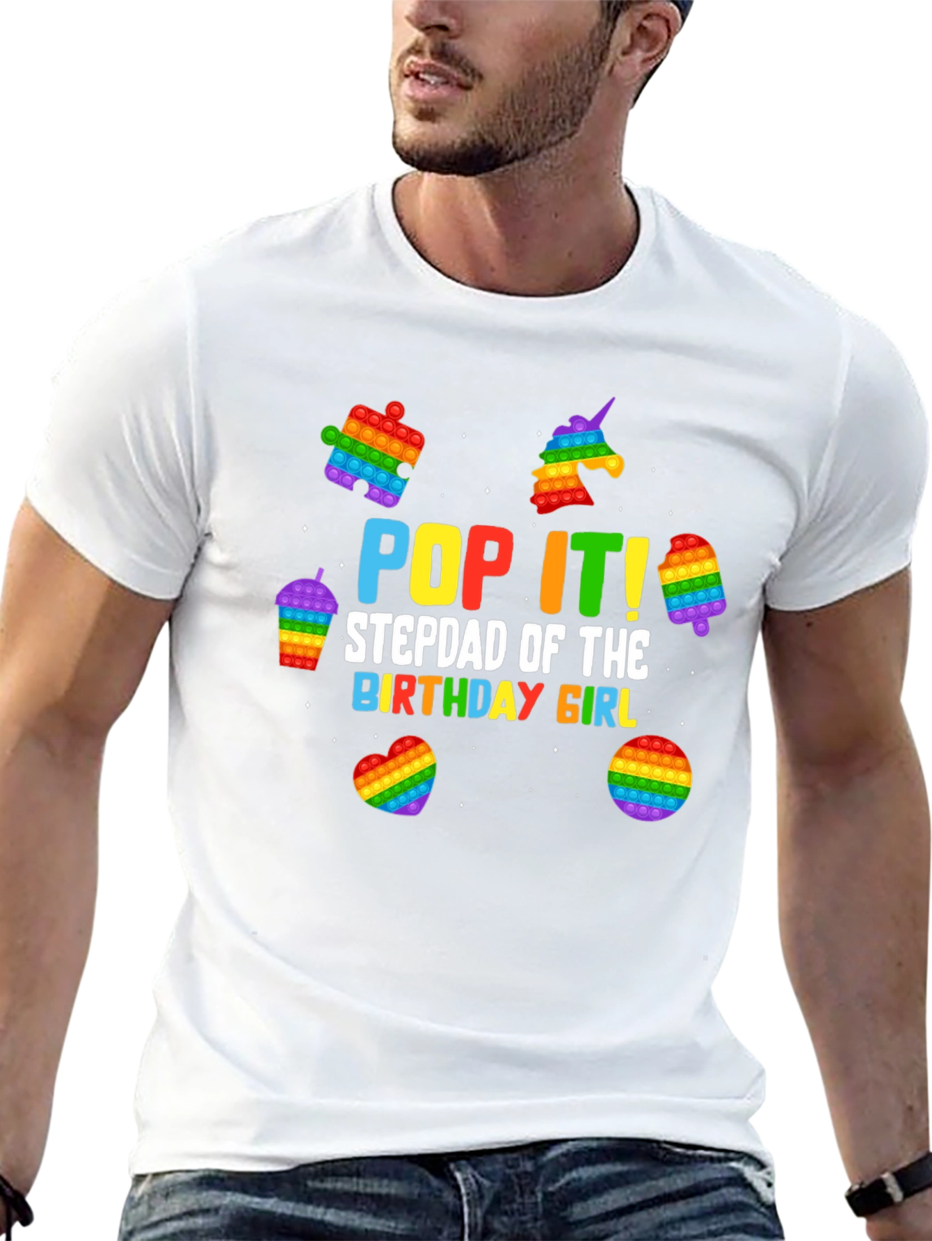Pop It! Birthday Stepdad T-Shirt