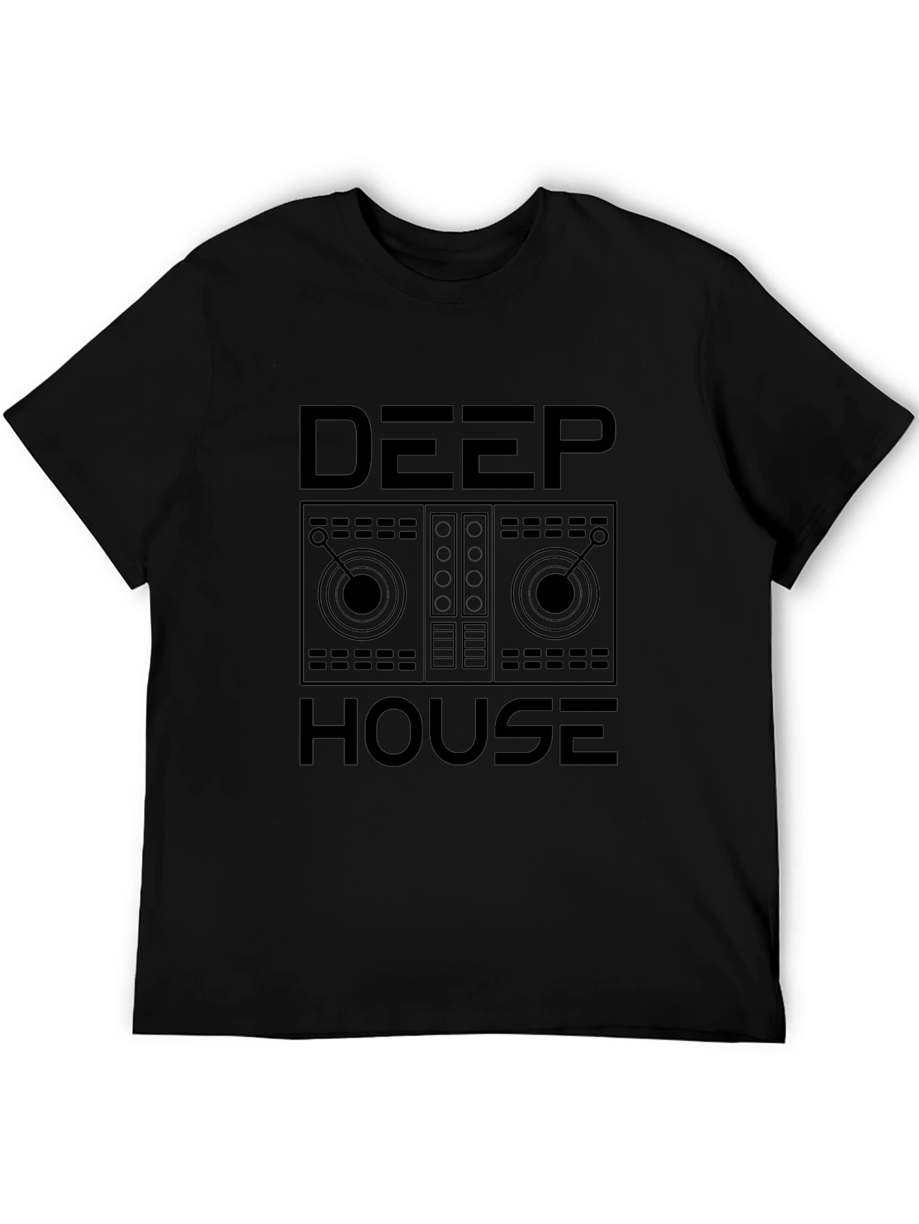Deep House DJ T-Shirt - Black Music Lover Tee