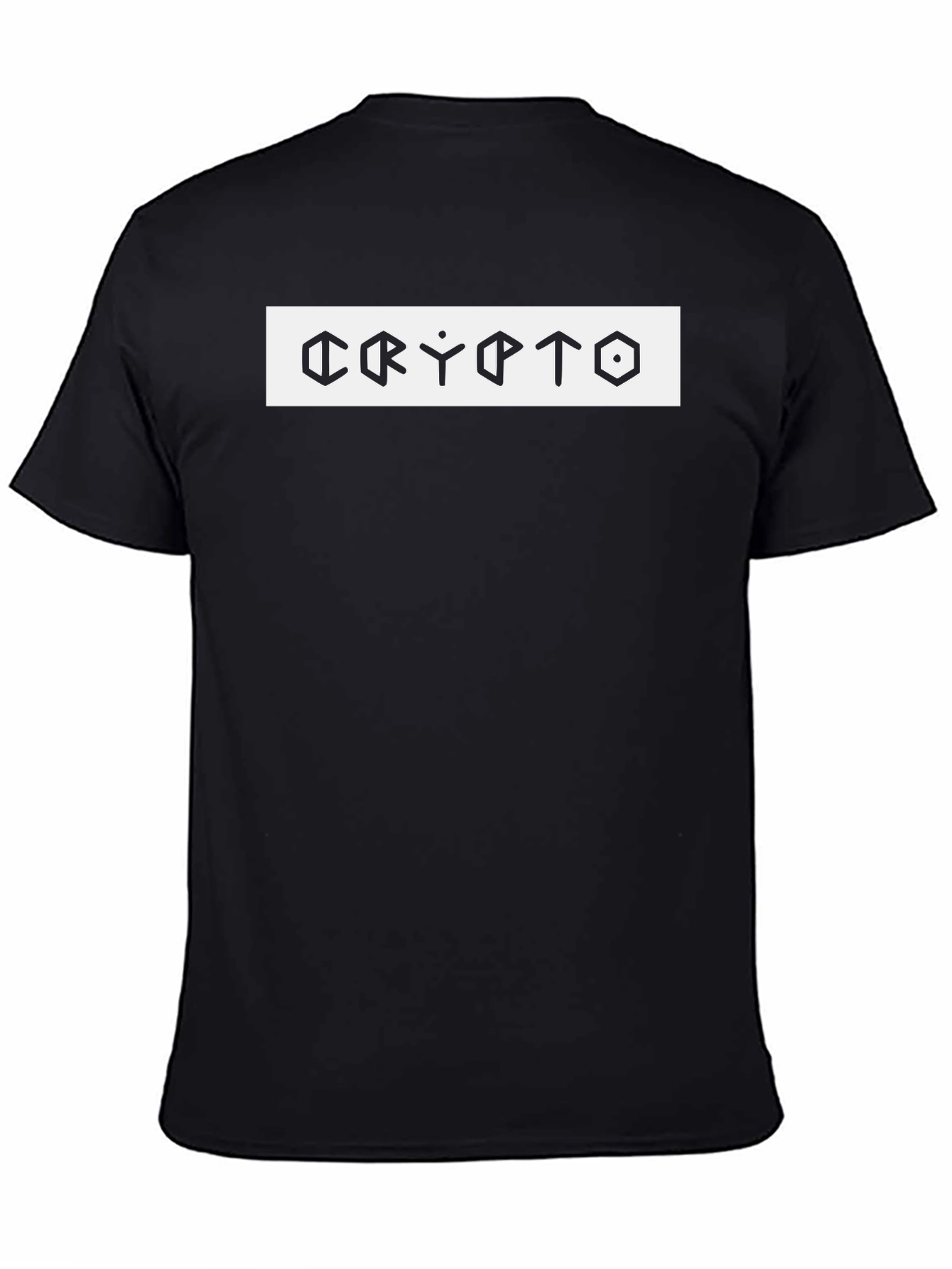 Crypto Graphic Tee - Modern Mens Black T-Shirt