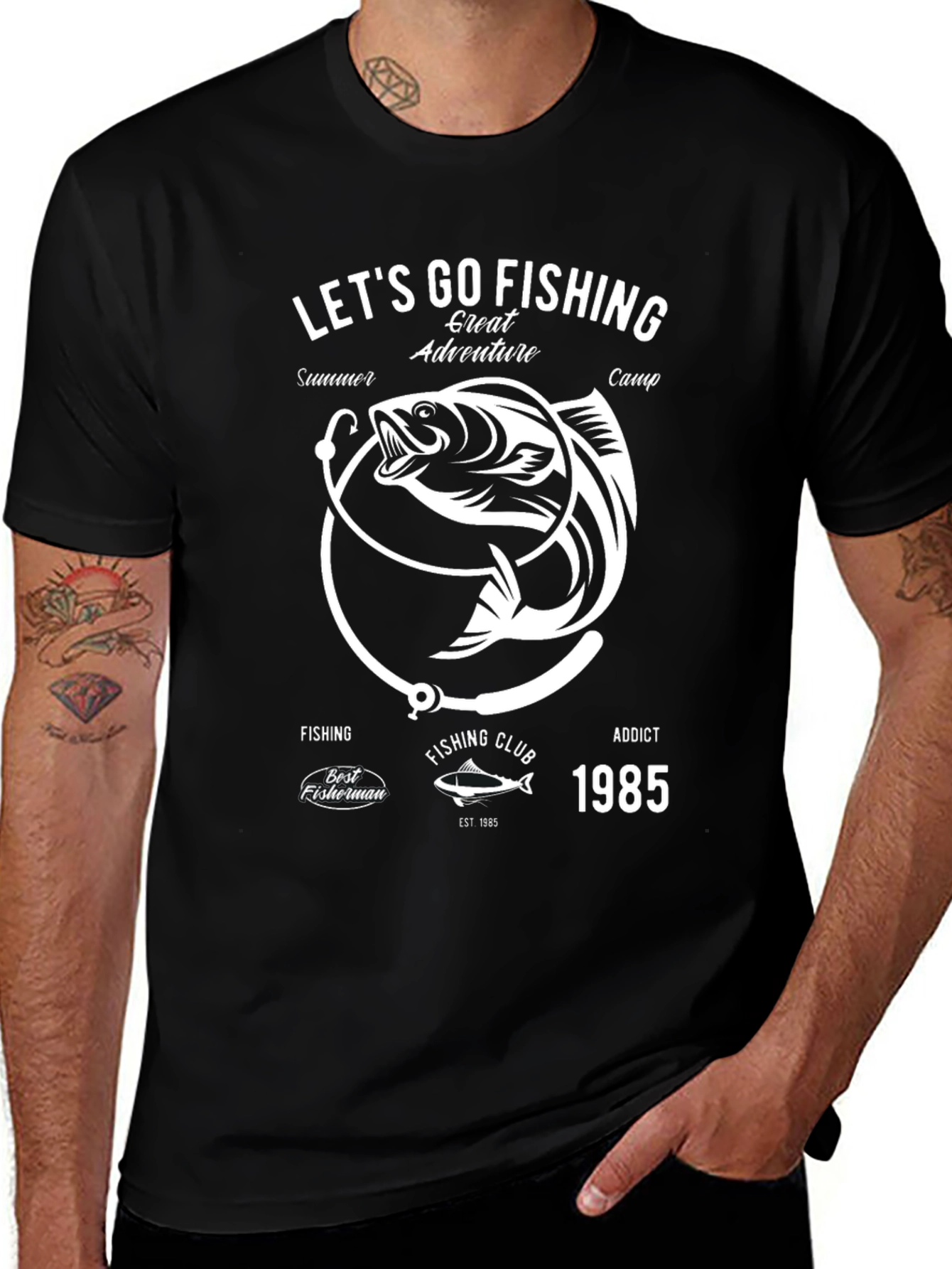 Lets Go Fishing Graphic T-Shirt