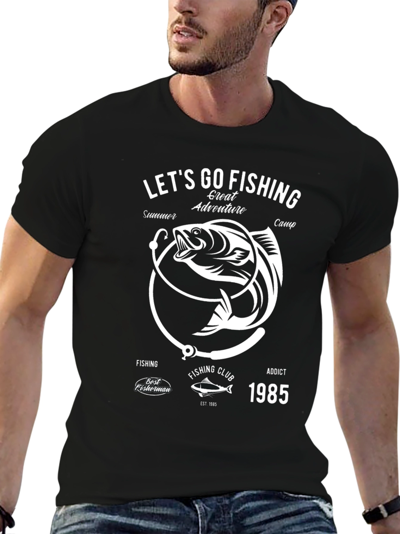 Lets Go Fishing Graphic T-Shirt