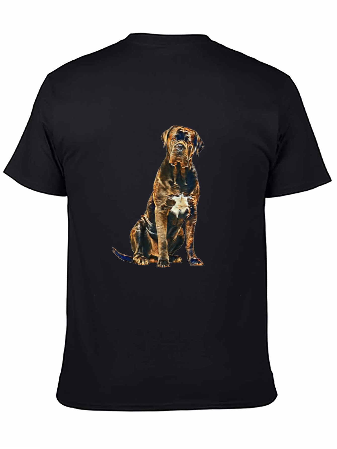 Dog Graphic Black T-Shirt for Men
