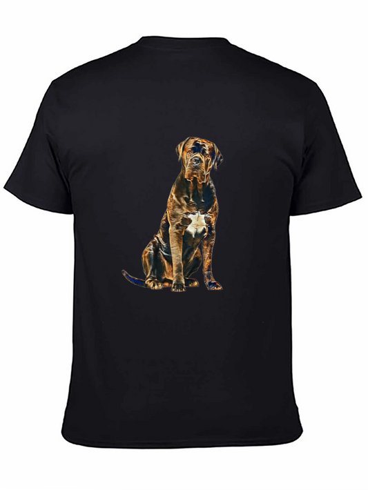 Dog Graphic Black T-Shirt for Men
