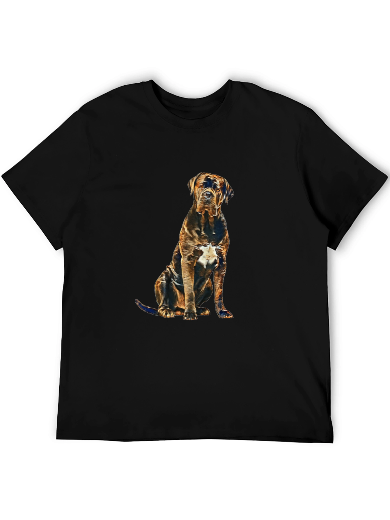 Dog Graphic Black T-Shirt for Men