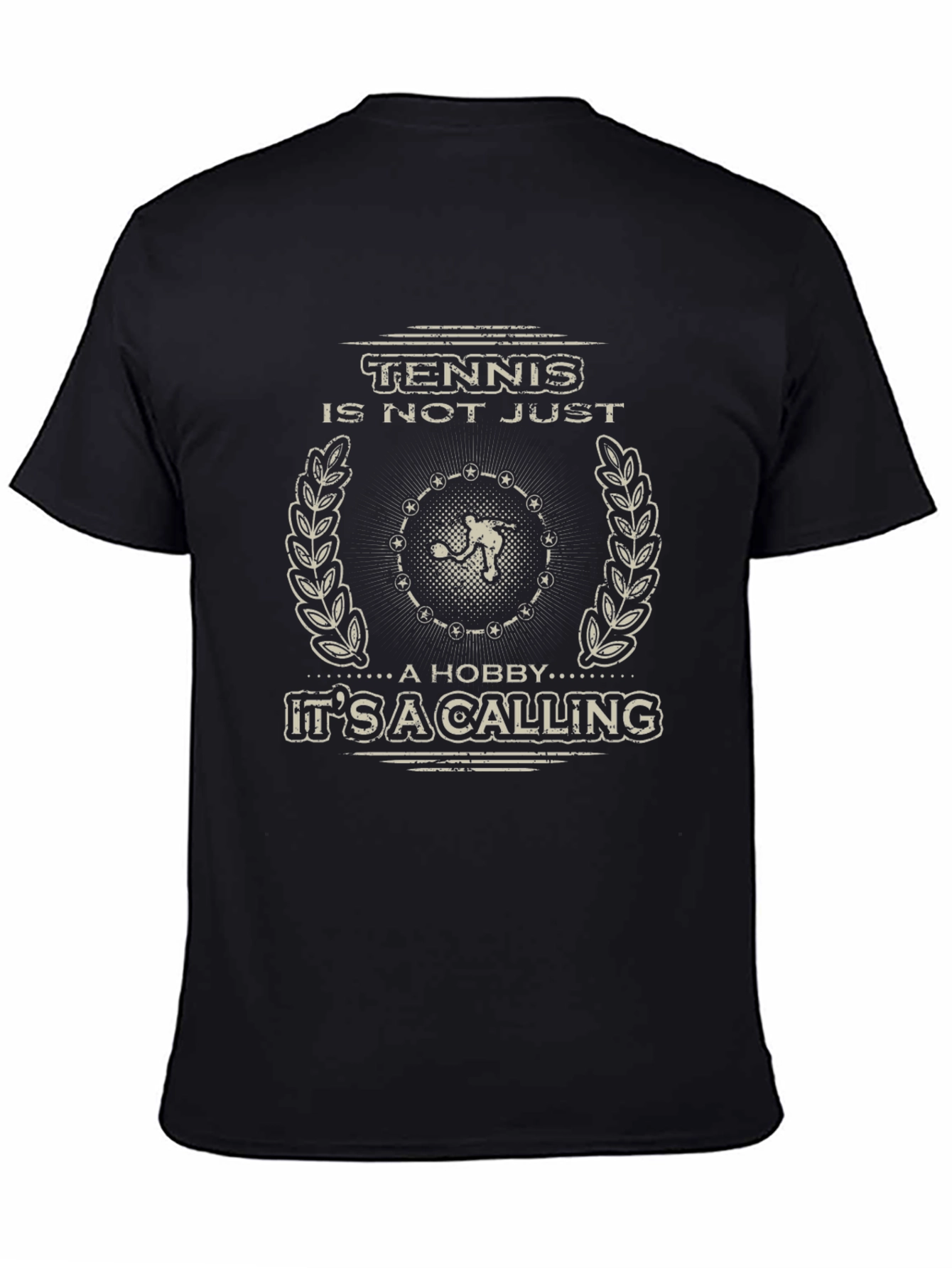 Tennis Is Not Just A Hobby Mens Black T-Shirt