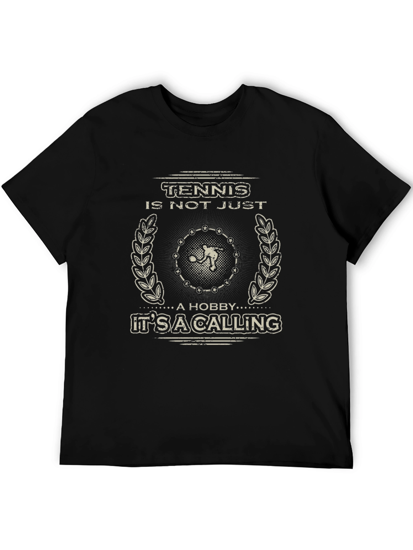 Tennis Is Not Just A Hobby Mens Black T-Shirt