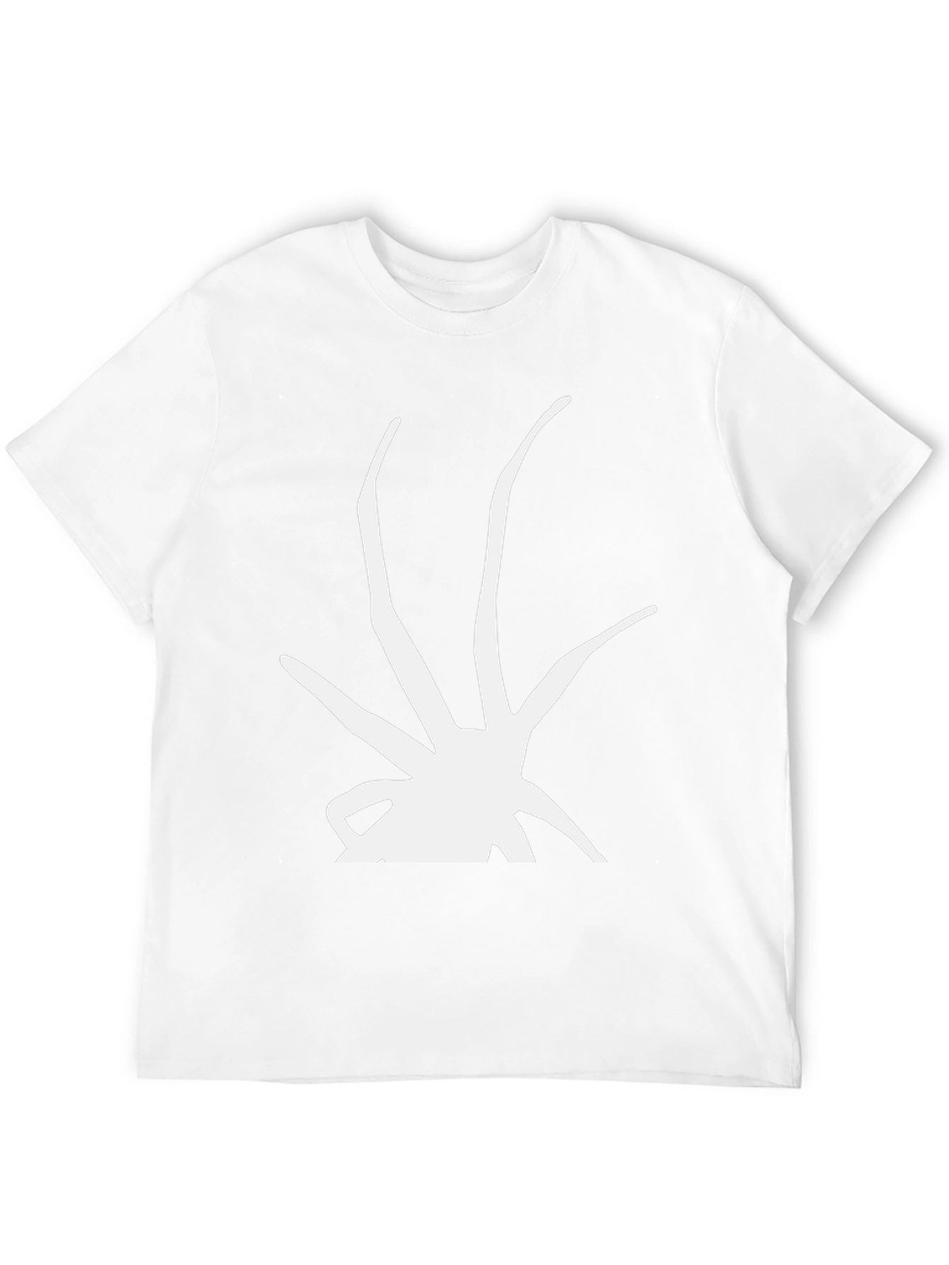 Abstract Graphic Print T-Shirt - Casual Black Tee