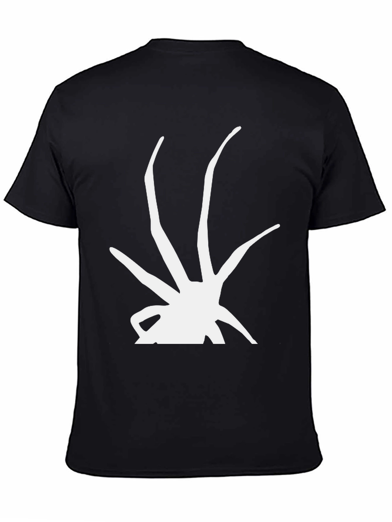 Abstract Graphic Print T-Shirt - Casual Black Tee
