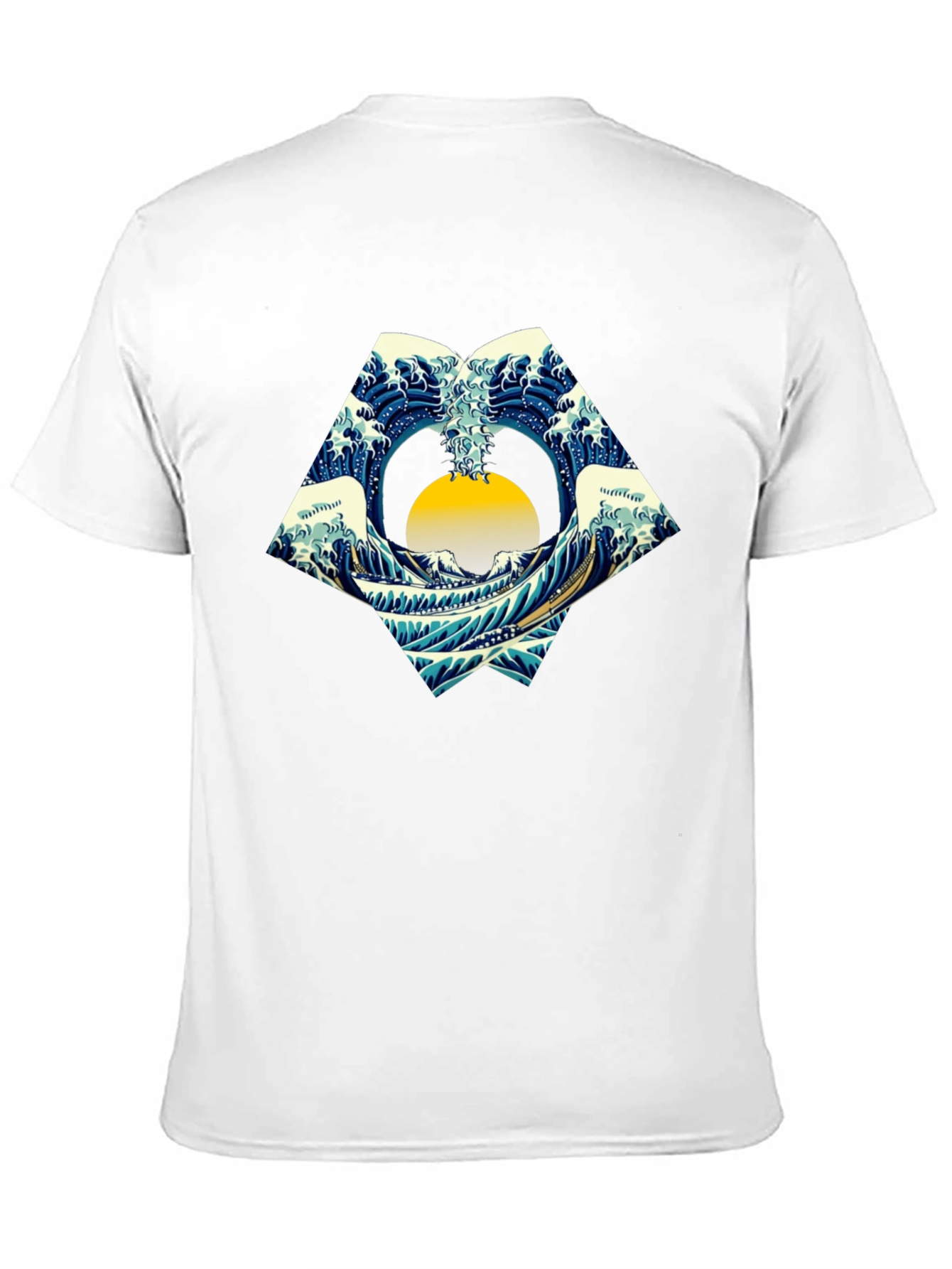 Great Wave Graphic Tee - Black Cotton Shirt