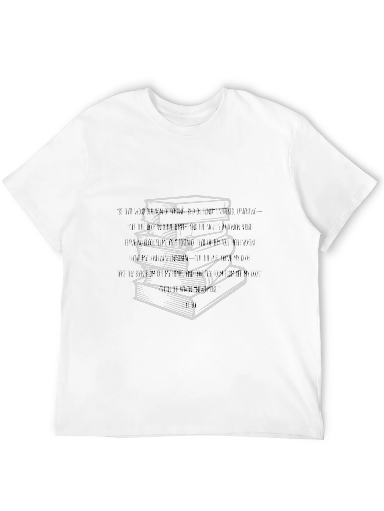 Stack of Books Graphic Tee - Black Unisex T-Shirt