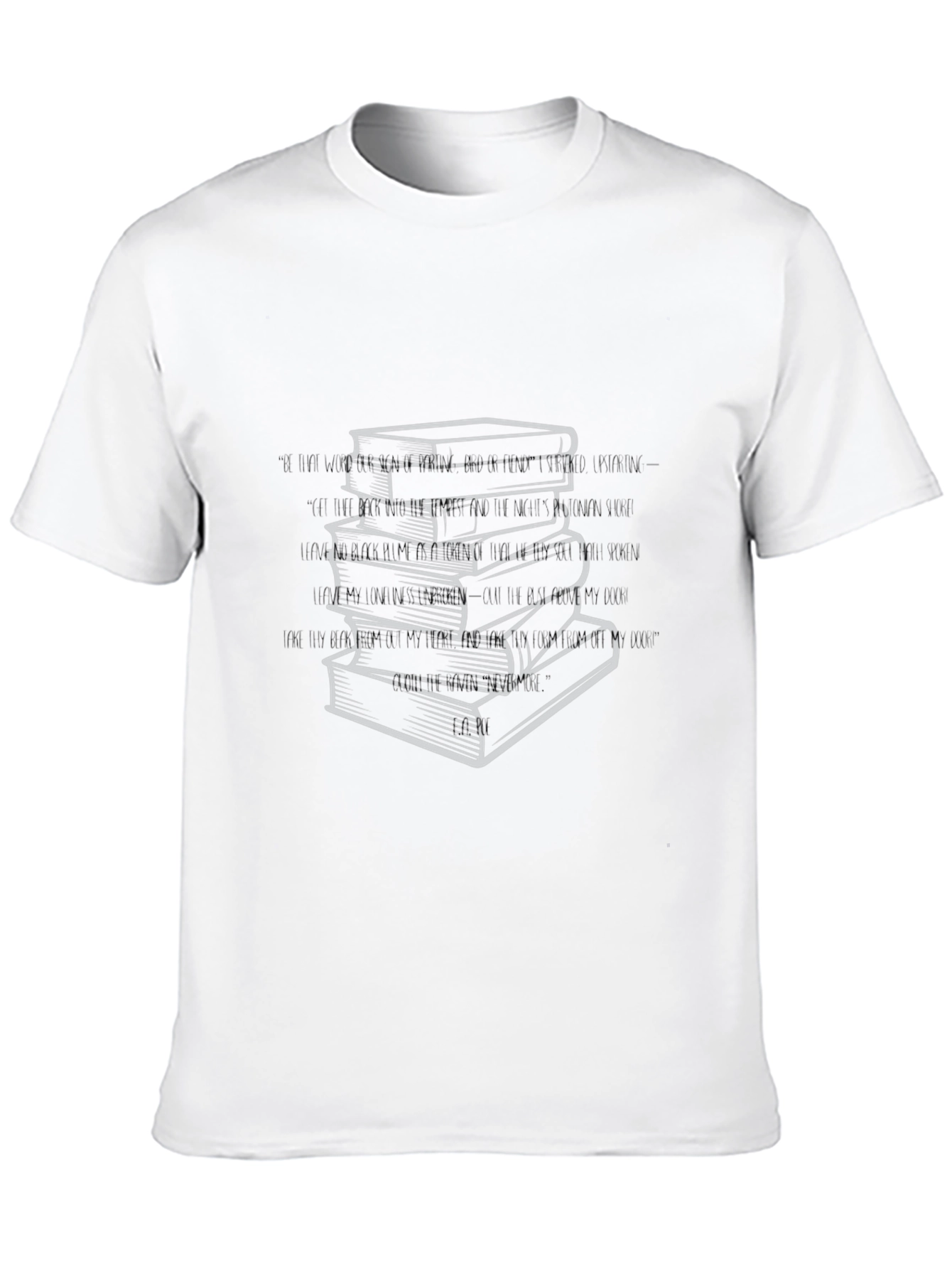 Stack of Books Graphic Tee - Black Unisex T-Shirt