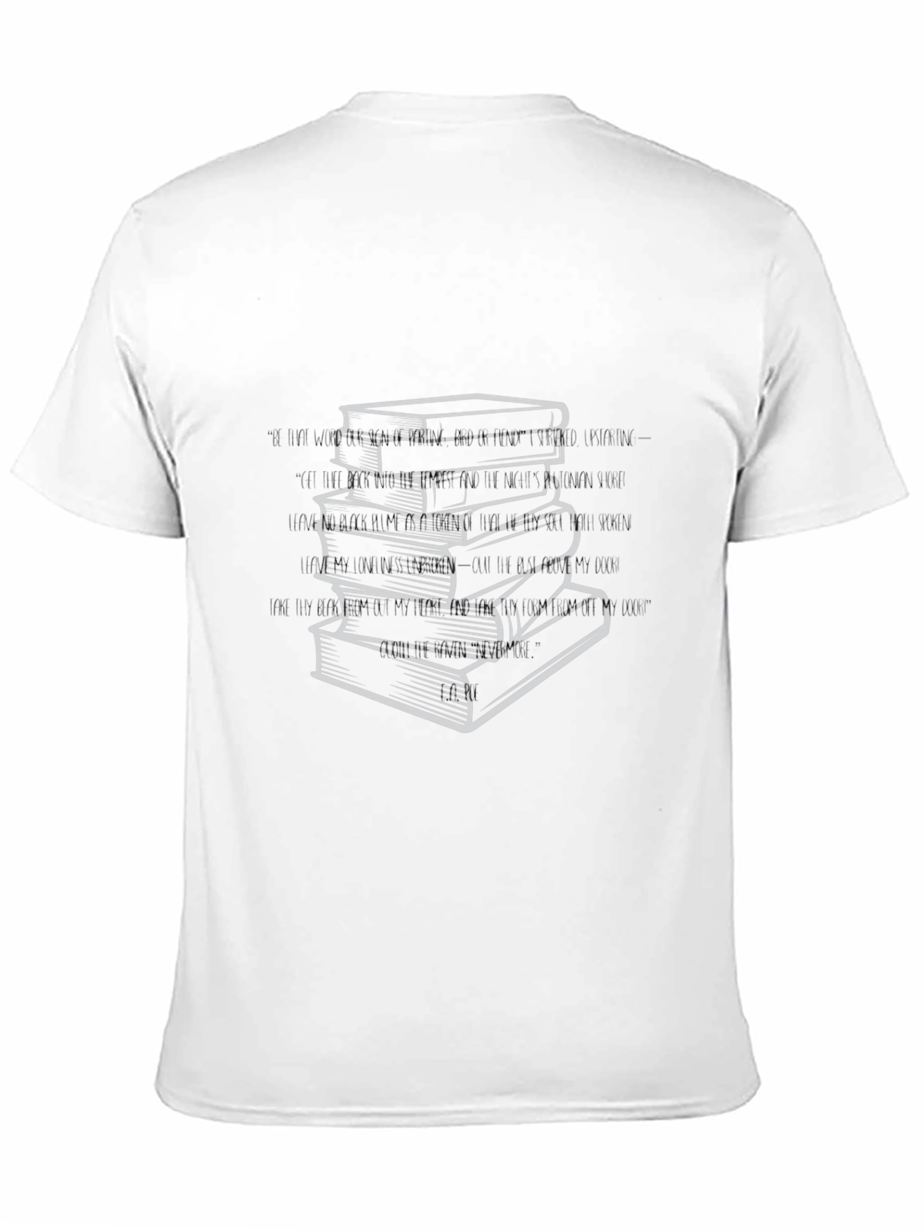 Stack of Books Graphic Tee - Black Unisex T-Shirt
